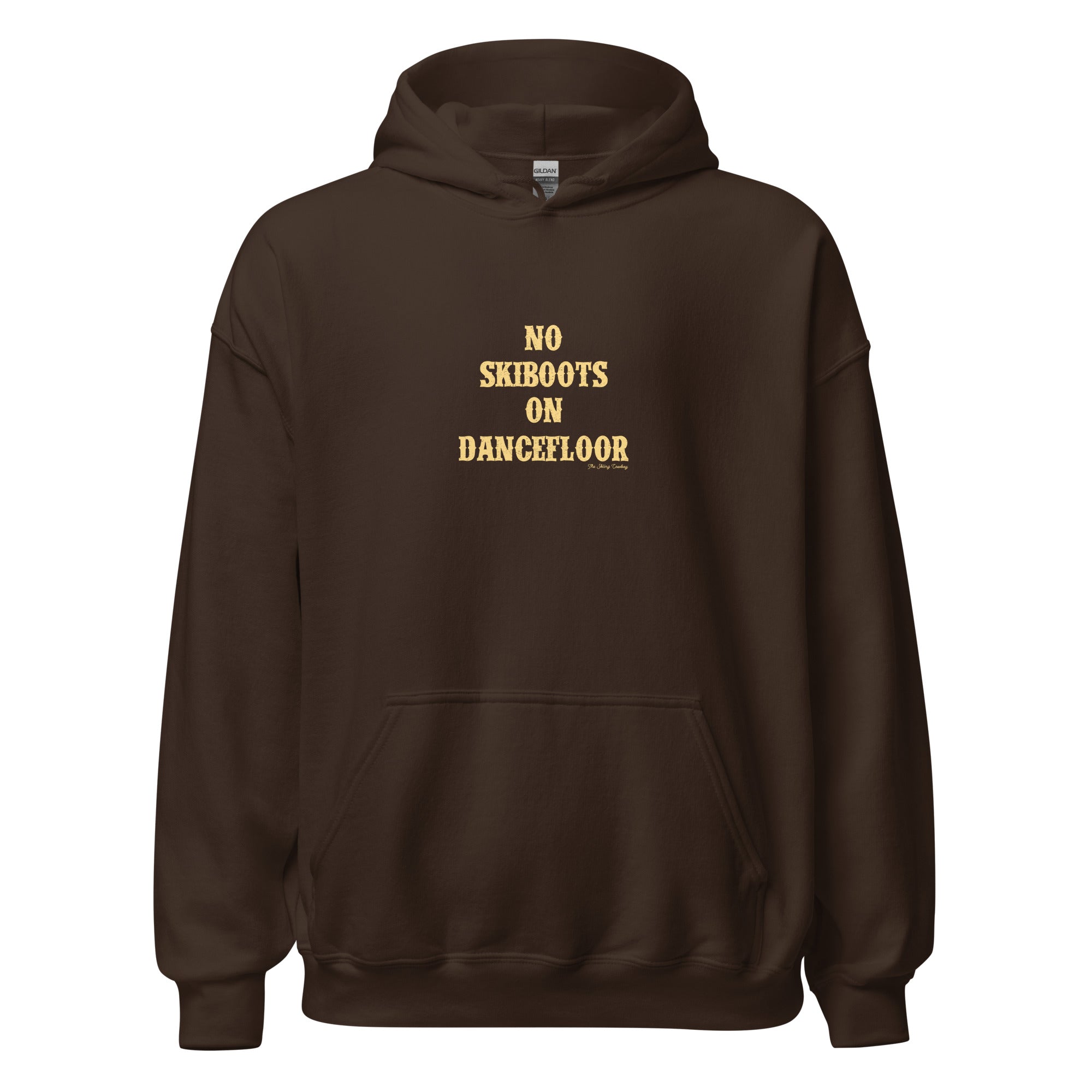 Unisex Hoodie No Skiboots on Dancefloor on dark colors
