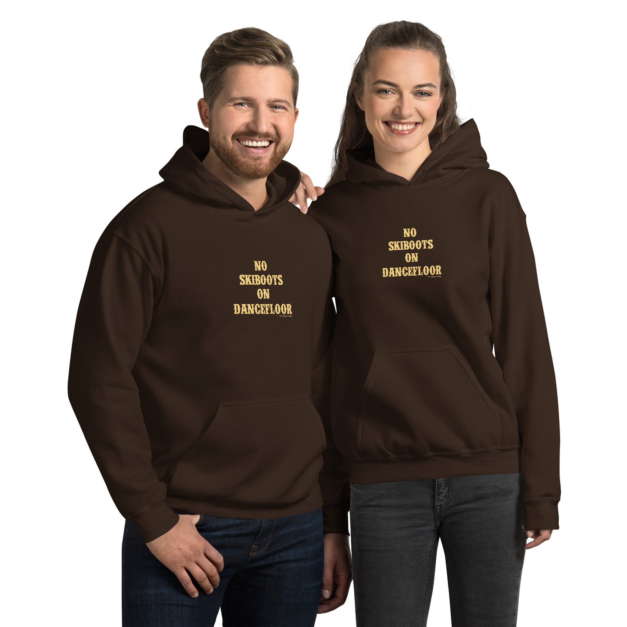 Unisex Hoodie No Skiboots on Dancefloor on dark colors
