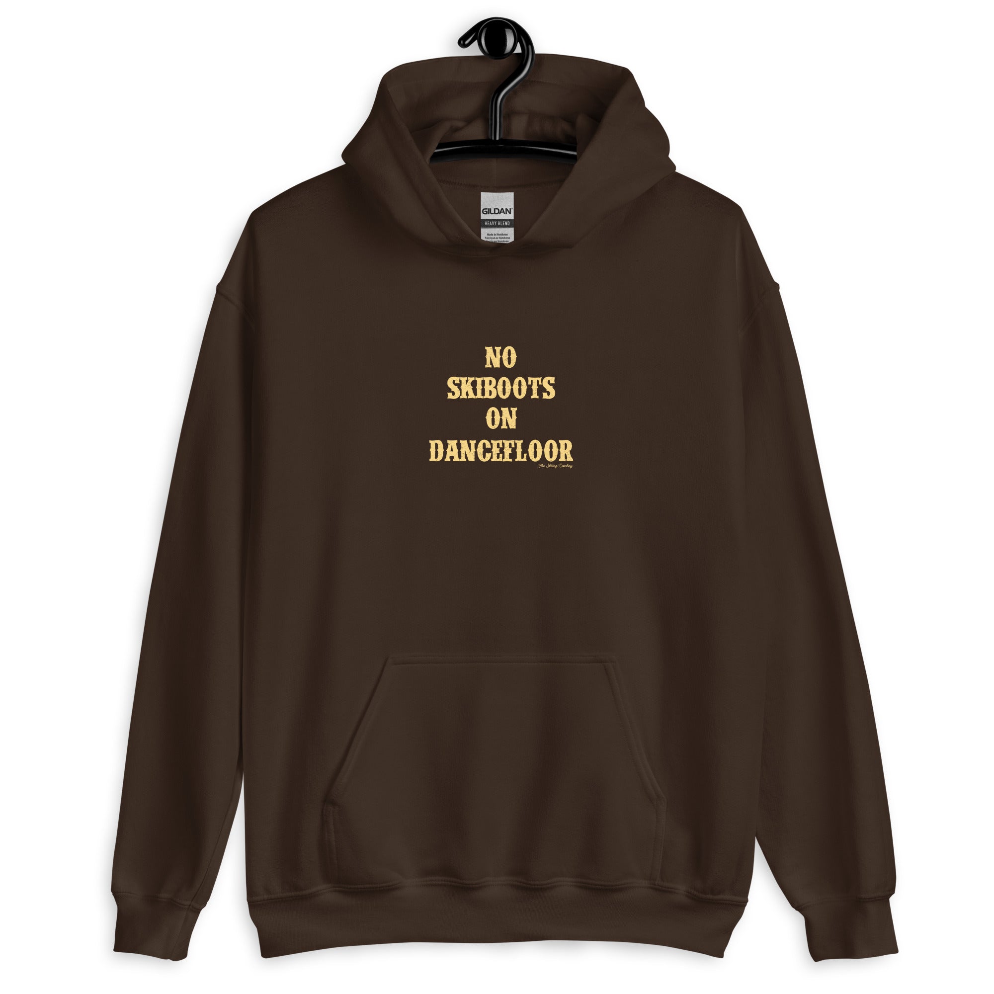 Unisex Hoodie No Skiboots on Dancefloor on dark colors