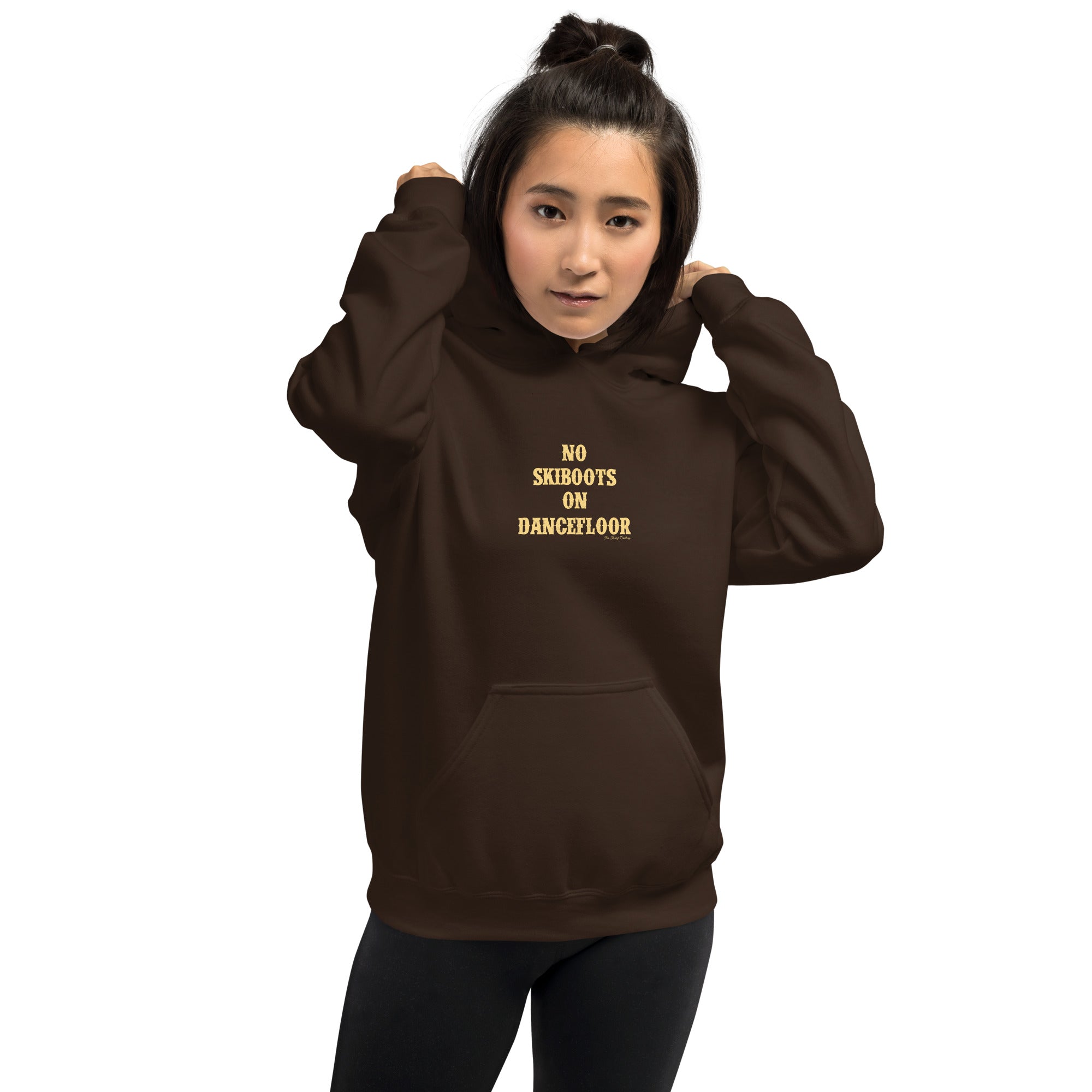Unisex Hoodie No Skiboots on Dancefloor on dark colors