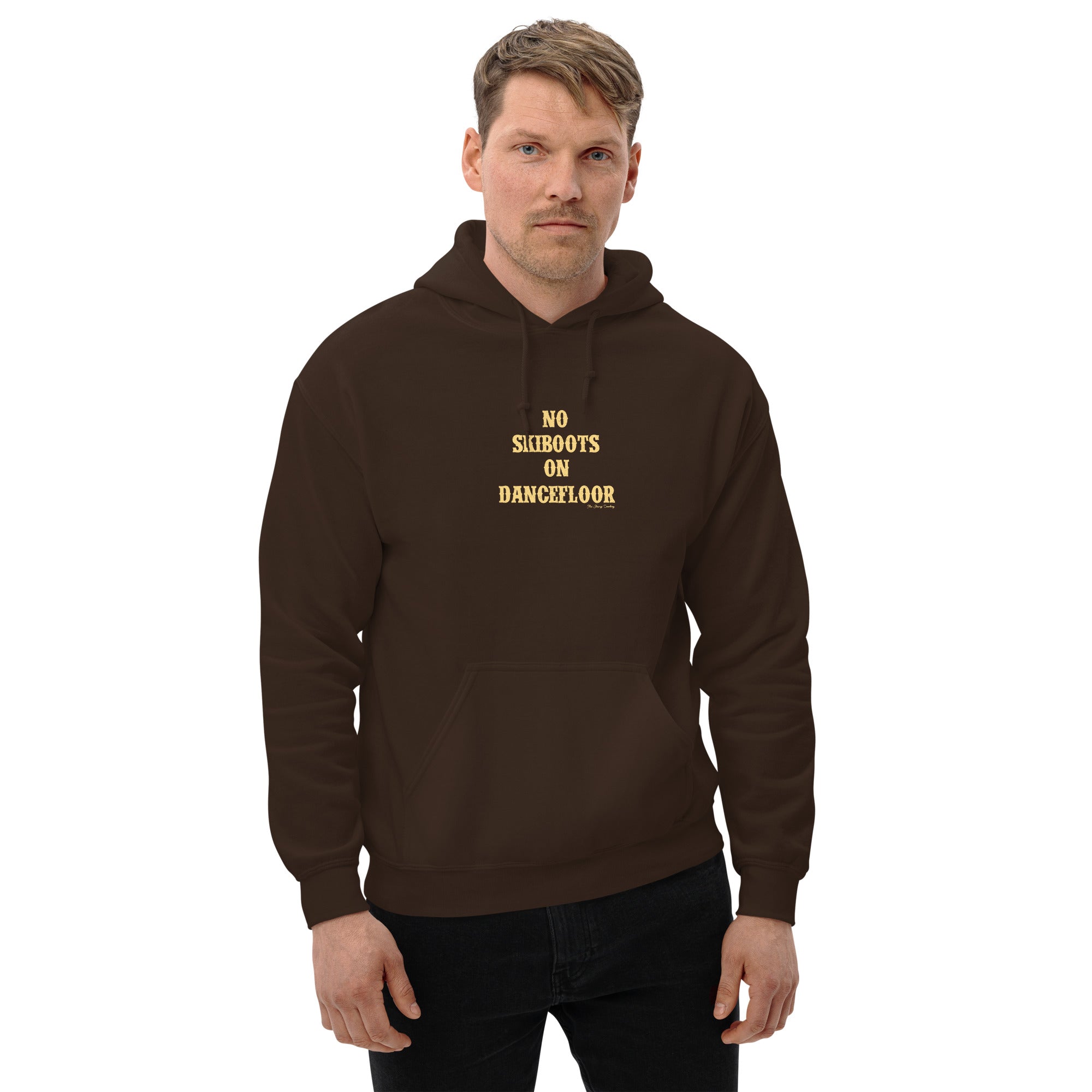 Unisex Hoodie No Skiboots on Dancefloor on dark colors
