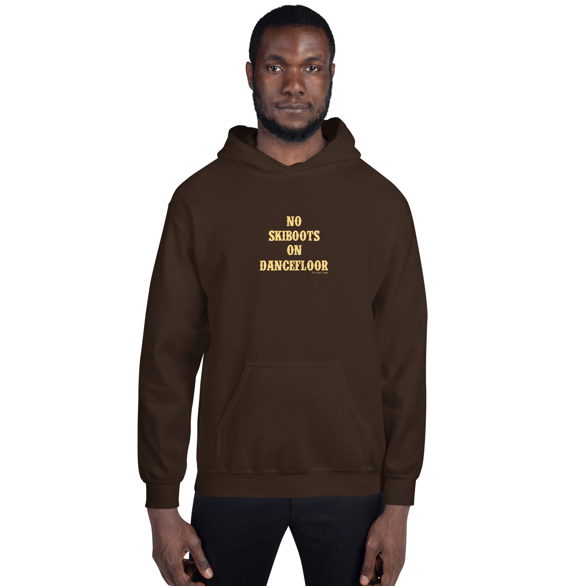 Unisex Hoodie No Skiboots on Dancefloor on dark colors