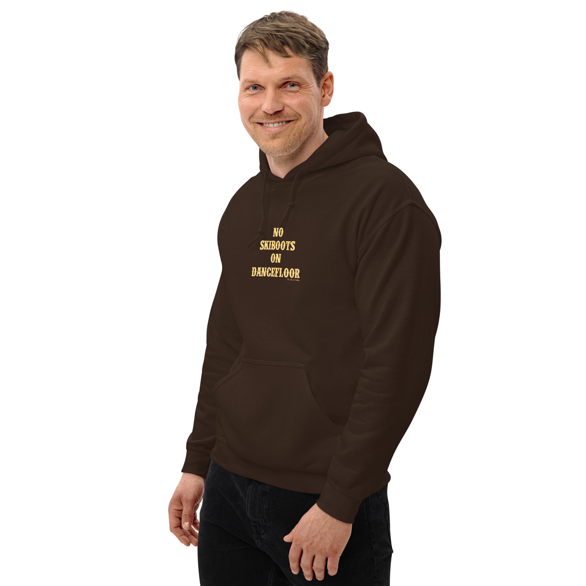 Unisex Hoodie No Skiboots on Dancefloor on dark colors