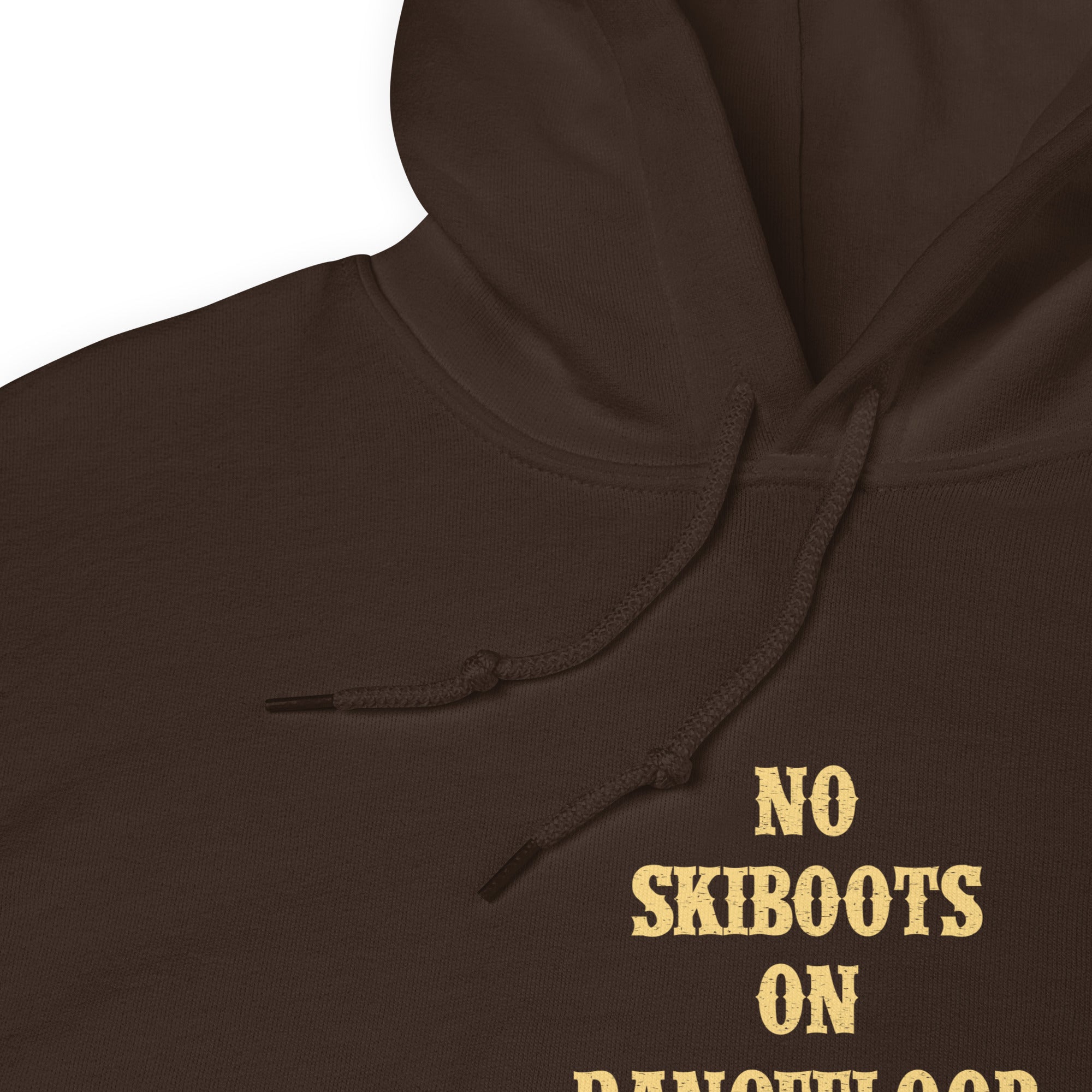 Unisex Hoodie No Skiboots on Dancefloor on dark colors