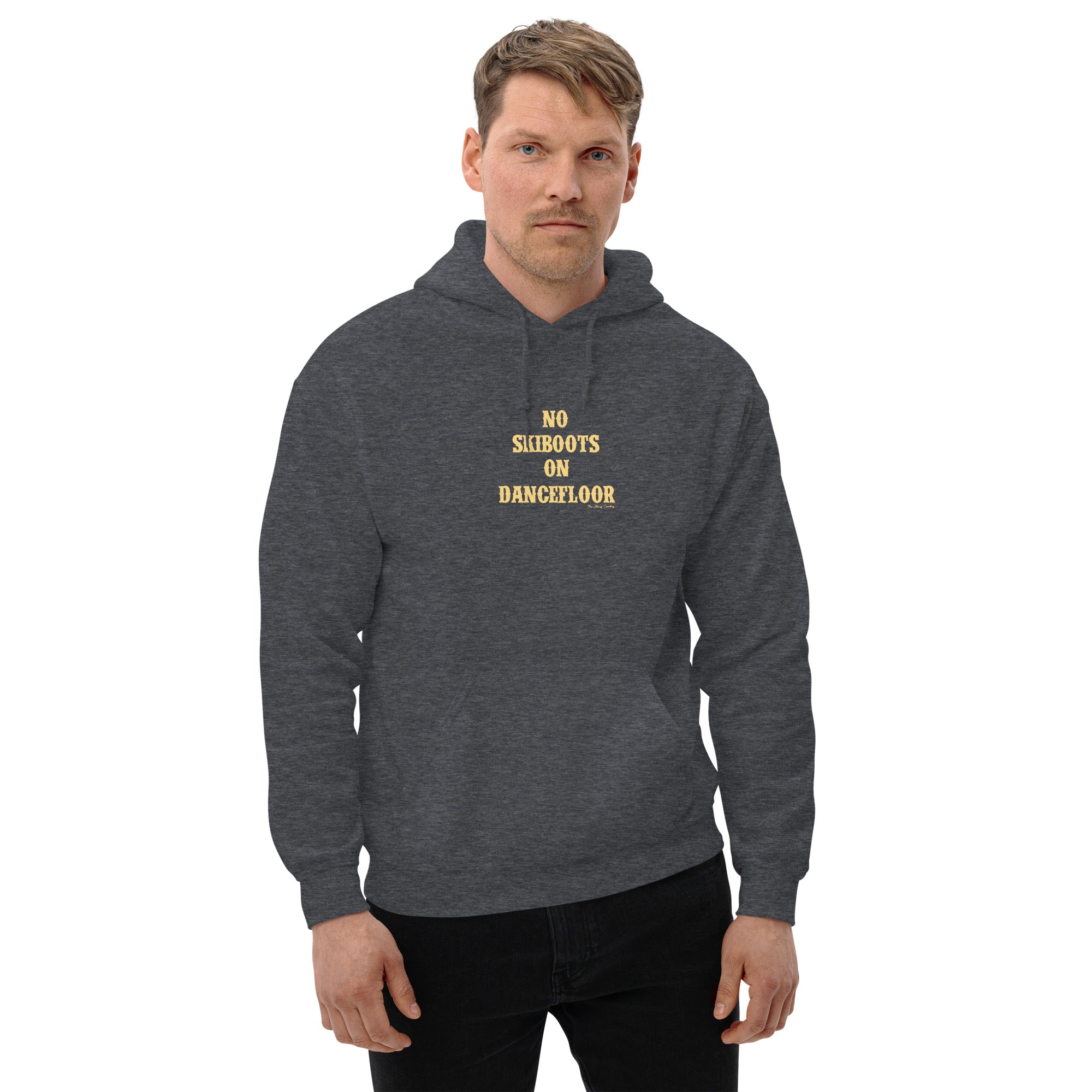 Unisex Hoodie No Skiboots on Dancefloor on dark colors