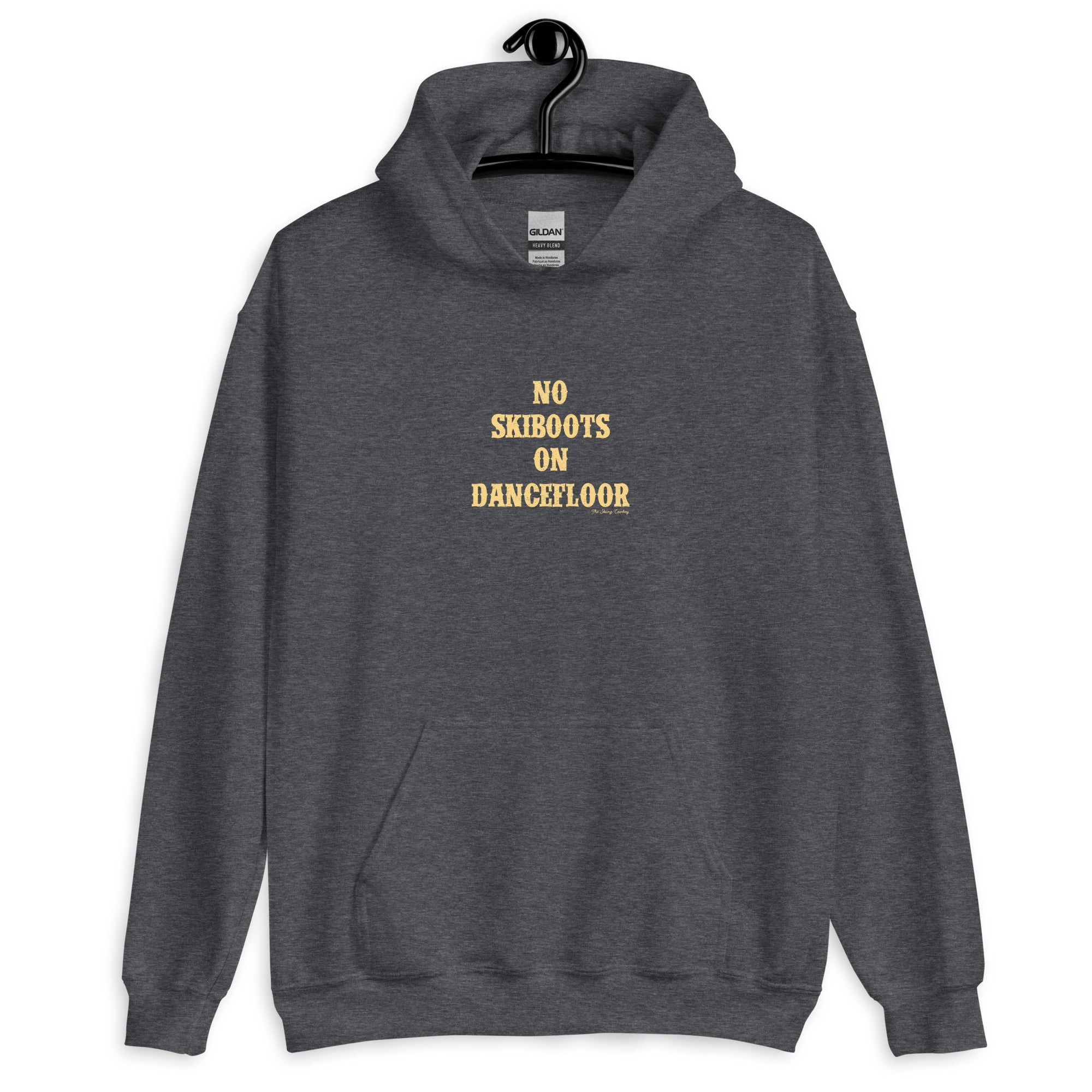 Unisex Hoodie No Skiboots on Dancefloor on dark colors