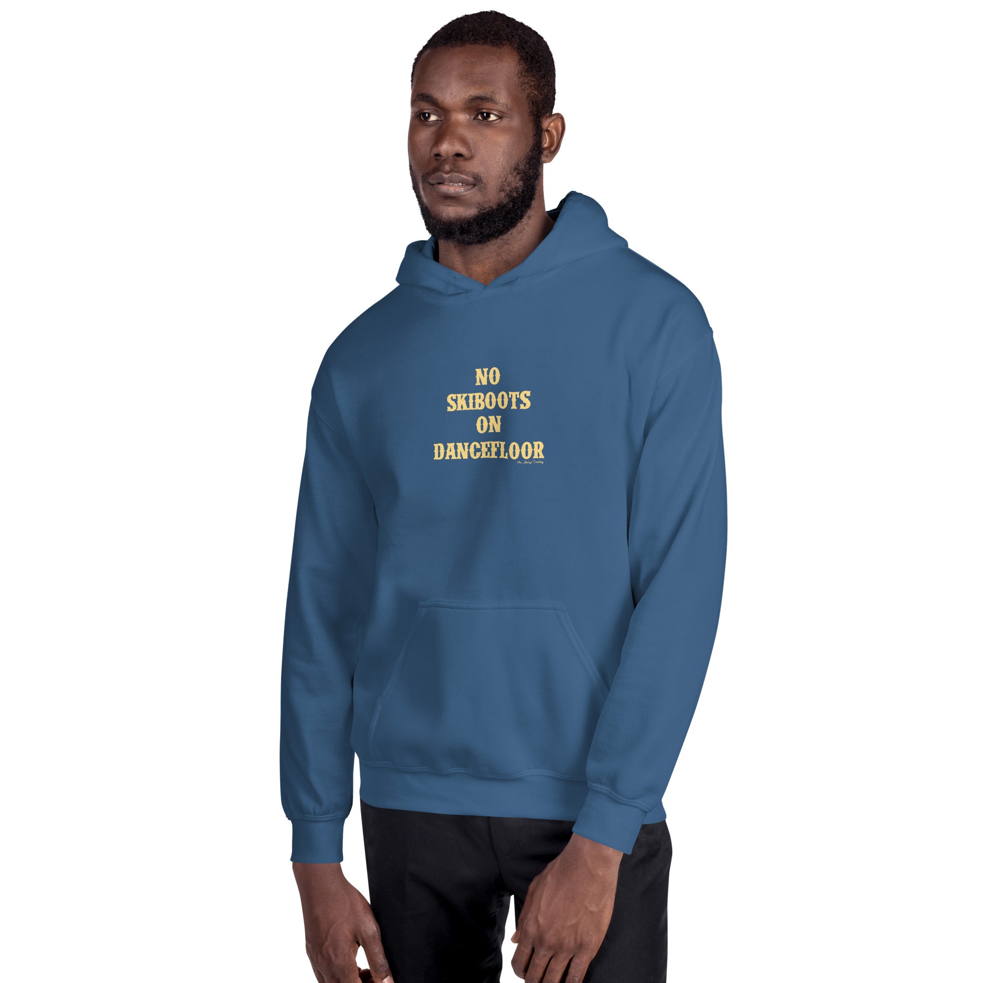 Unisex Hoodie No Skiboots on Dancefloor on dark colors