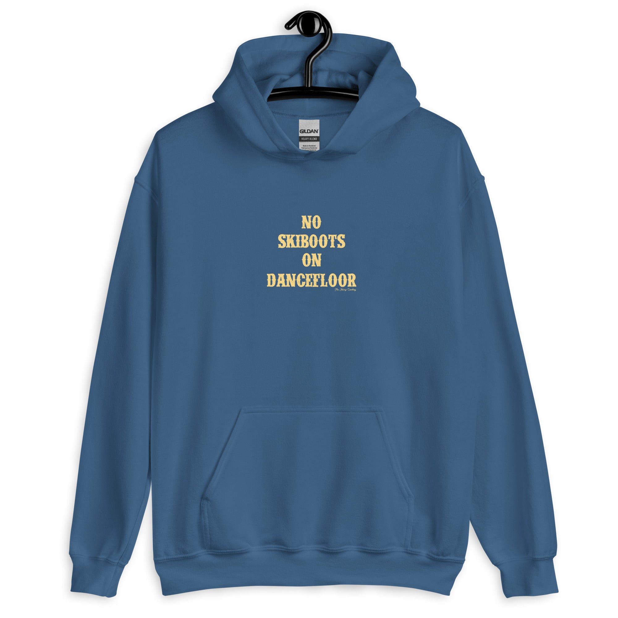 Unisex Hoodie No Skiboots on Dancefloor on dark colors
