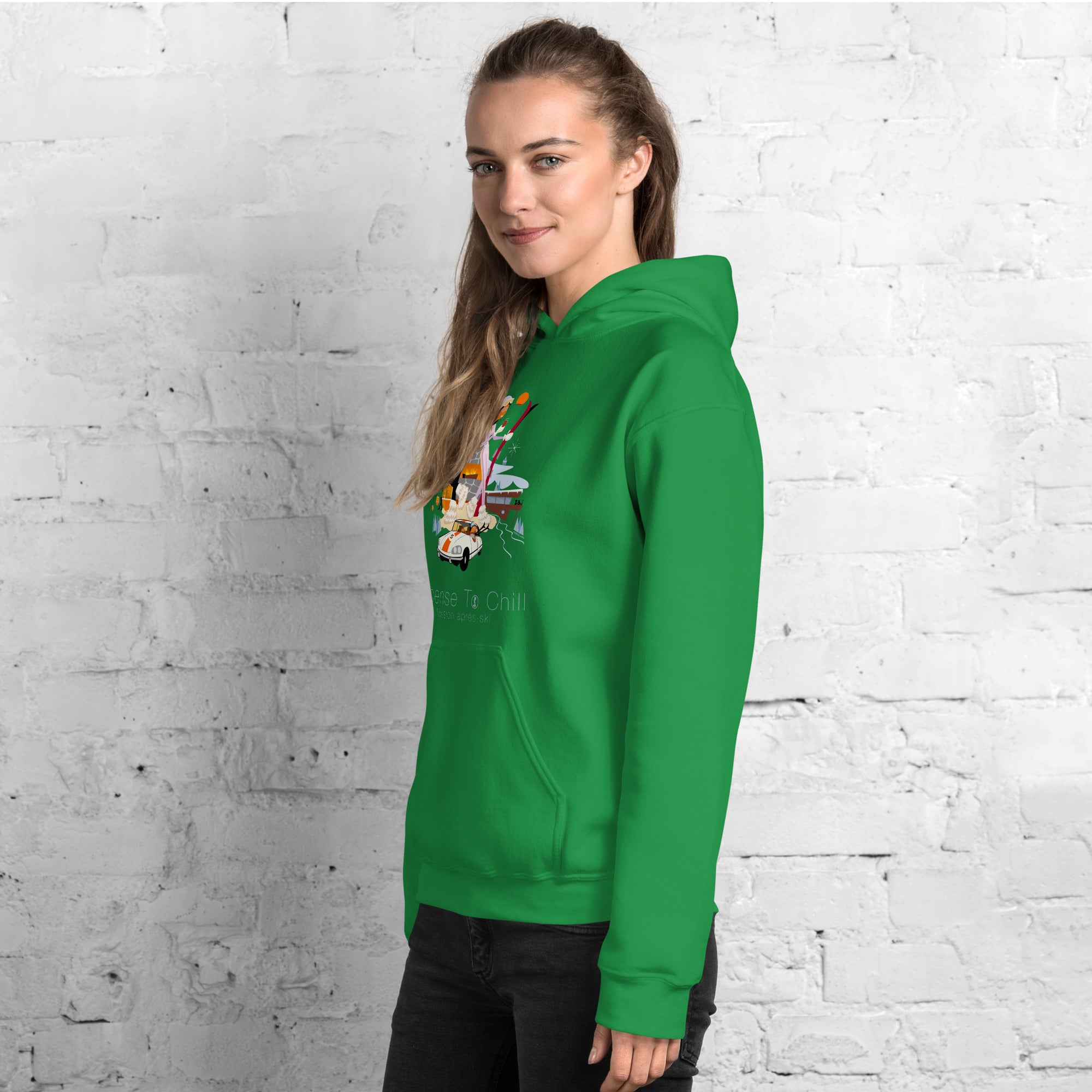 Sweat à capuche d'hiver unisexe License To Chill Mission Après-Ski sur couleurs vives