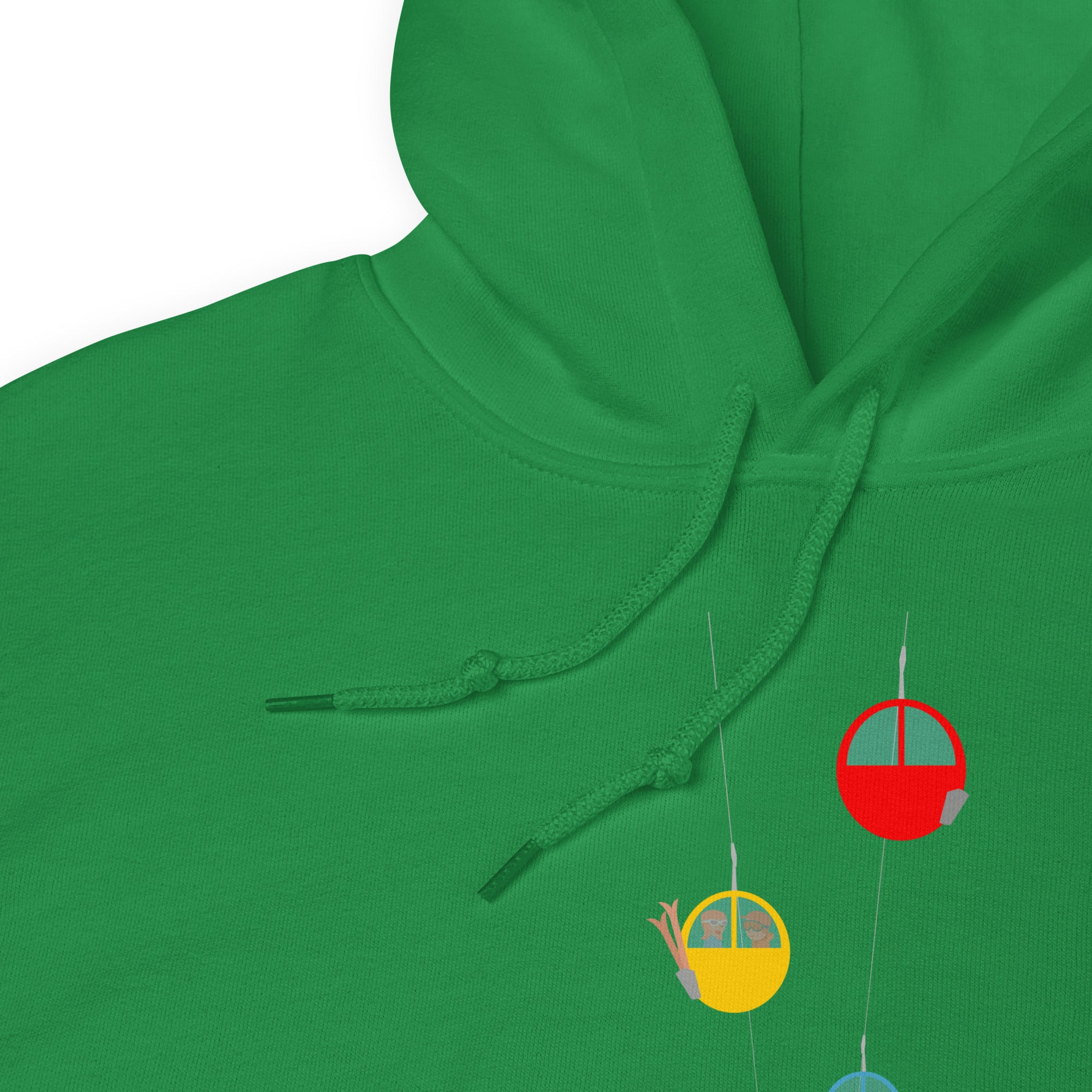 Sweat à capuche d'hiver unisexe Gondolas in the mist (face & dos)