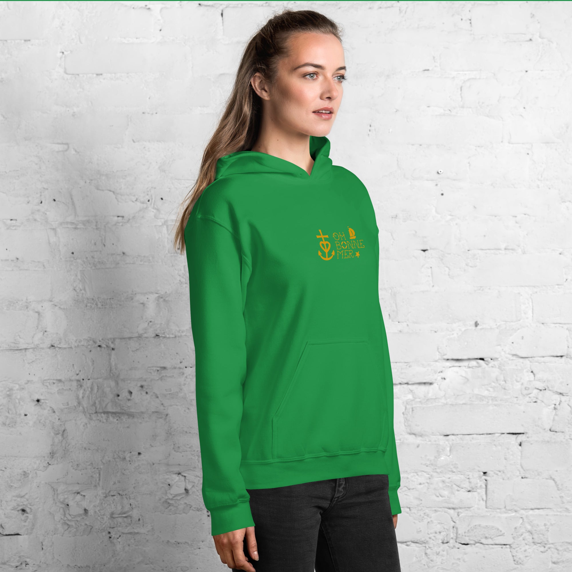 Sweat à capuche d'hiver unisexe Oh Bonne Mer 2 sur couleurs claires