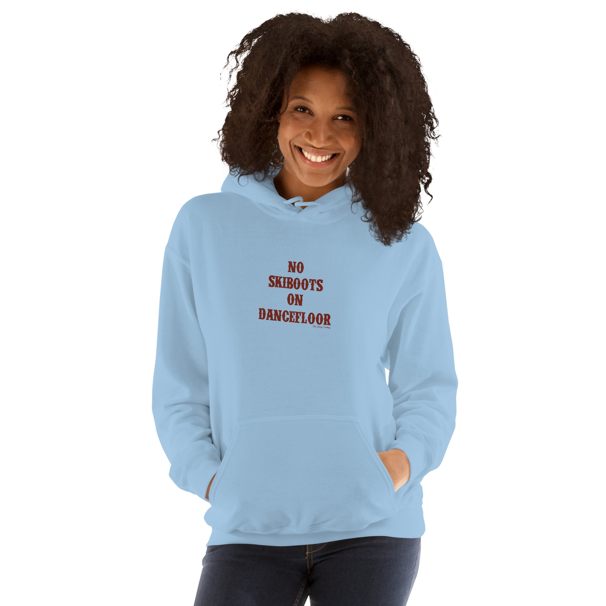 Unisex Hoodie No Skiboots on Dancefloor on light colors