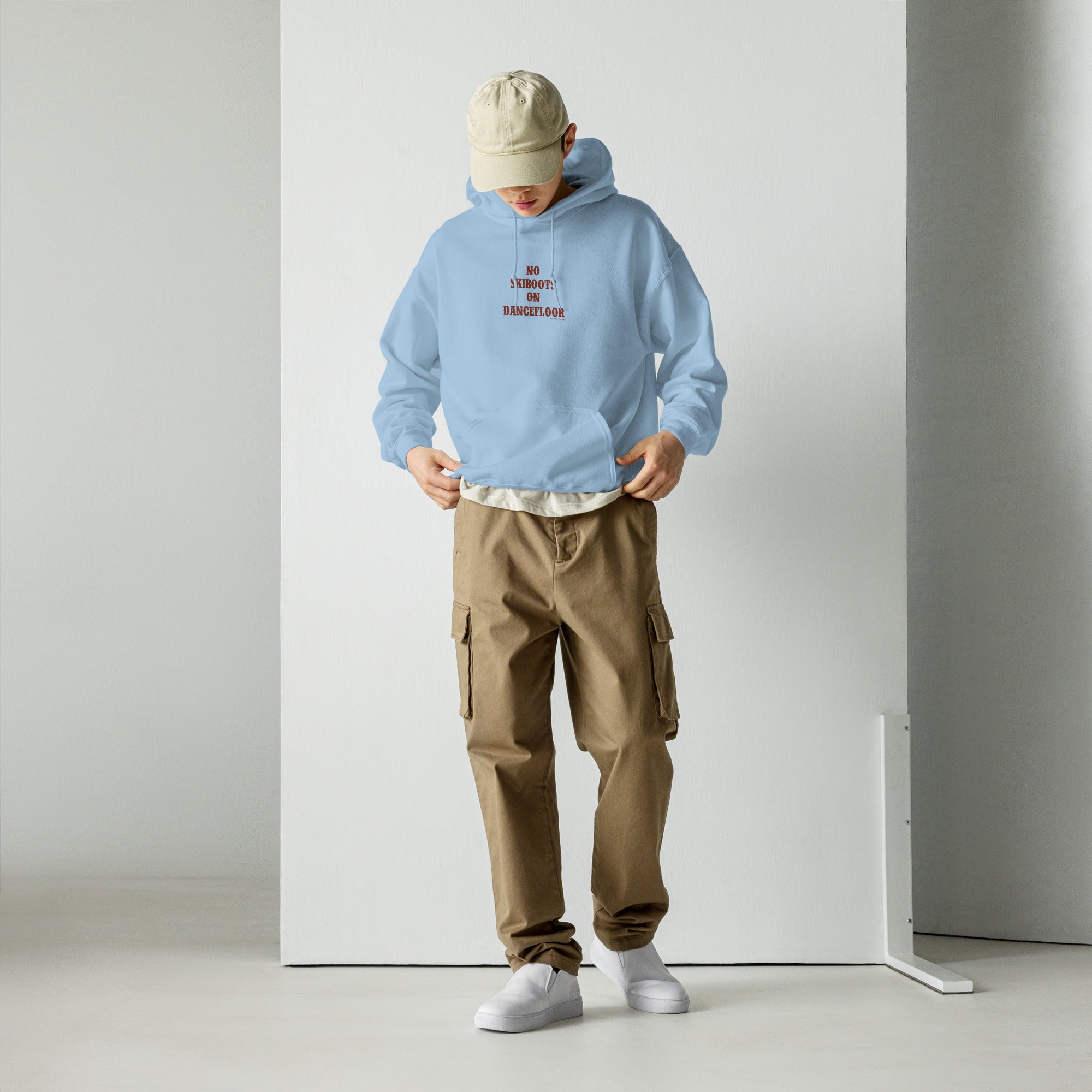 Unisex Hoodie No Skiboots on Dancefloor on light colors