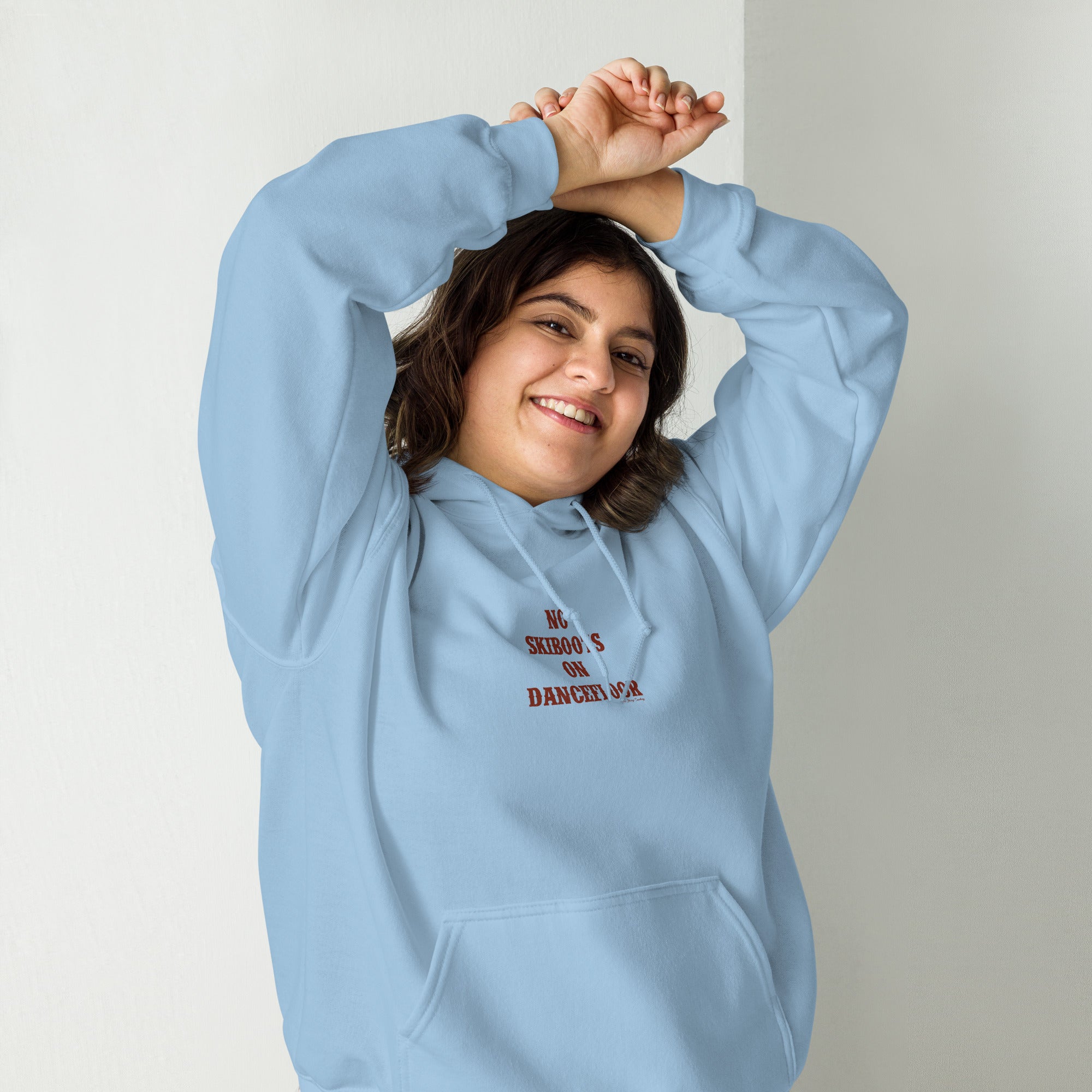Unisex Hoodie No Skiboots on Dancefloor on light colors