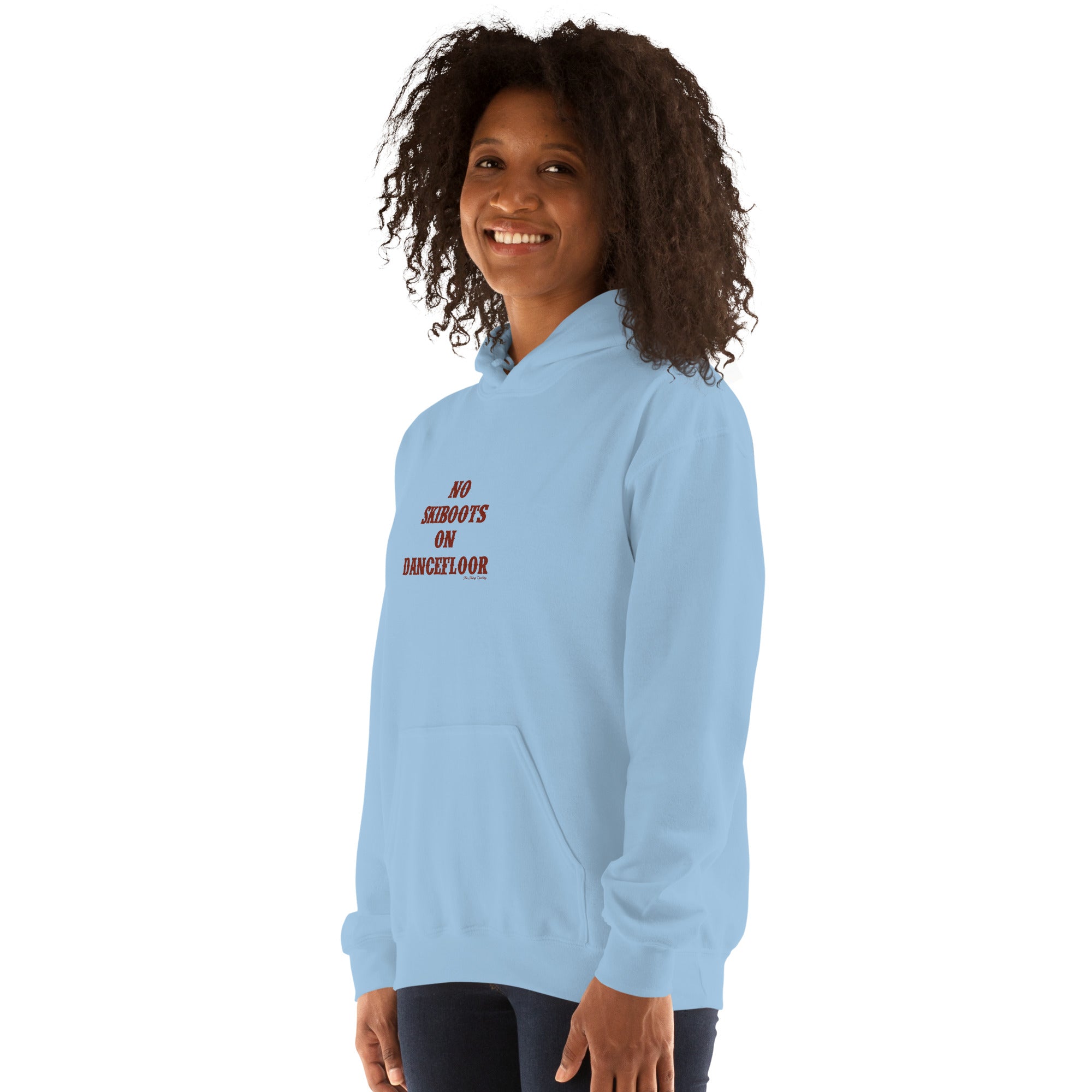 Unisex Hoodie No Skiboots on Dancefloor on light colors
