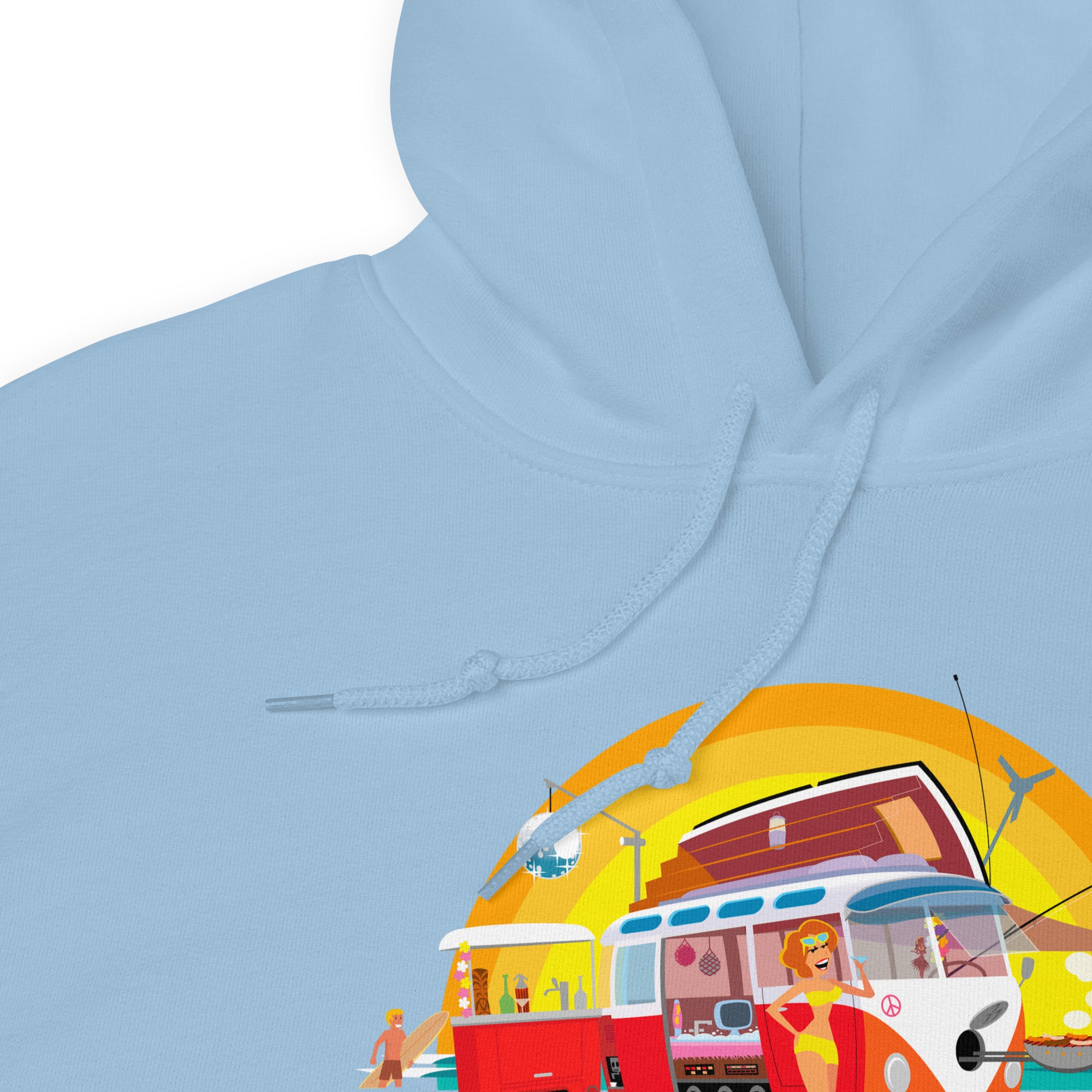 Unisex Hoodie Ultra Combi: Home is where you park it on bright colors