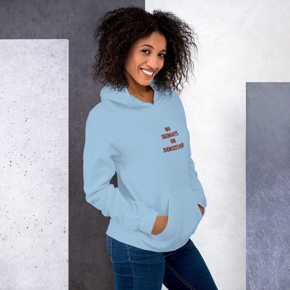 Unisex Hoodie No Skiboots on Dancefloor on light colors