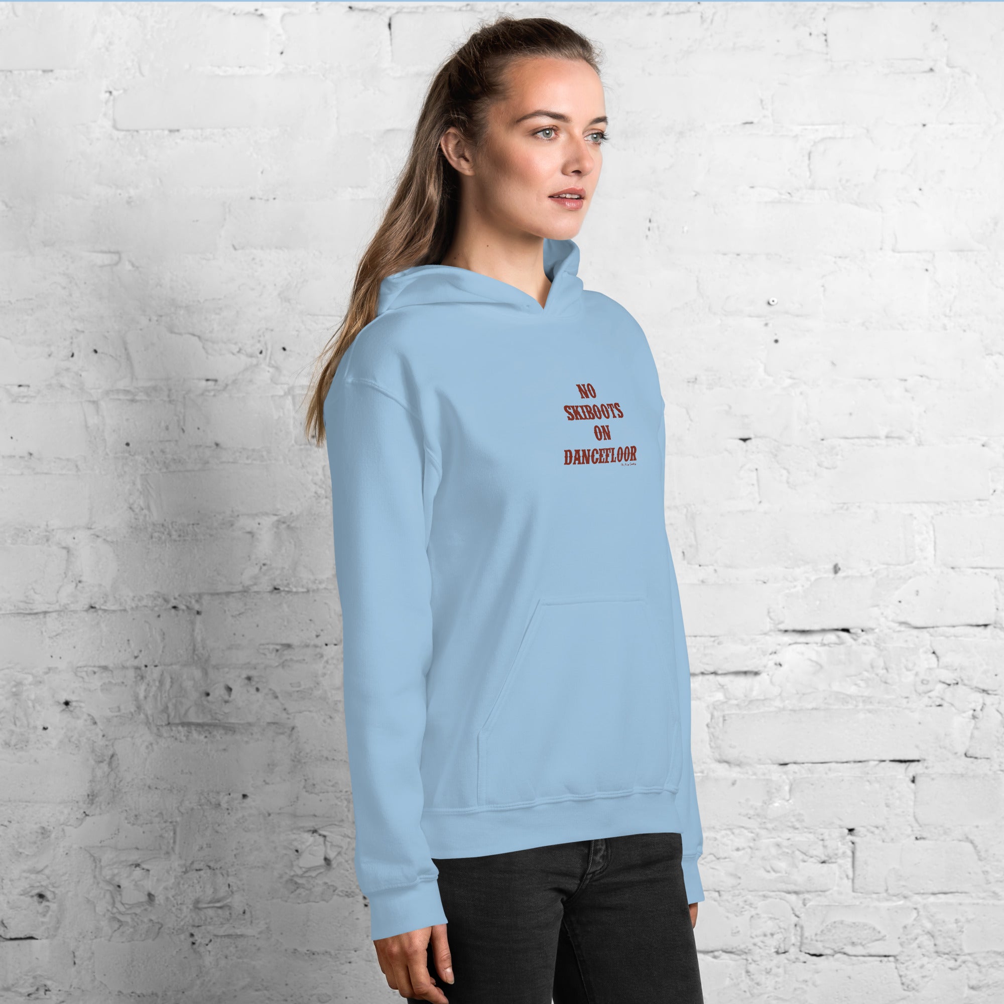 Unisex Hoodie No Skiboots on Dancefloor on light colors