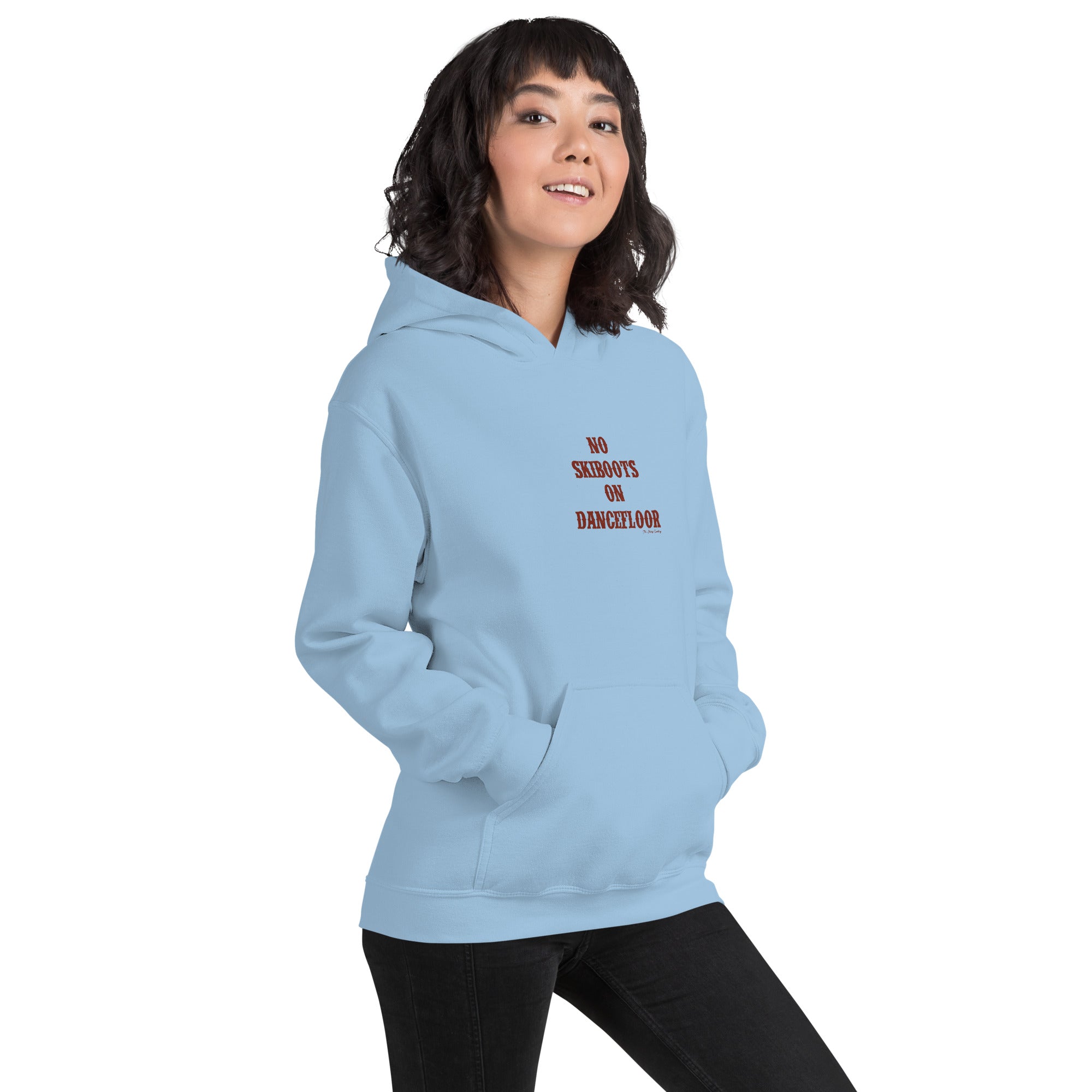 Unisex Hoodie No Skiboots on Dancefloor on light colors