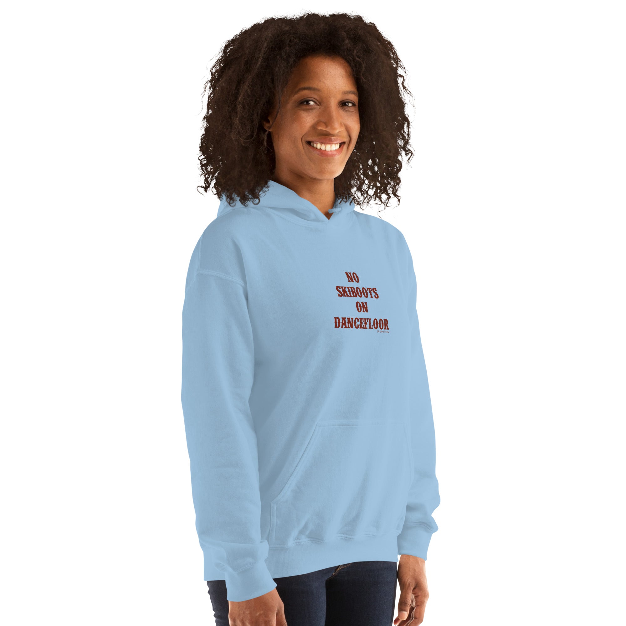 Unisex Hoodie No Skiboots on Dancefloor on light colors
