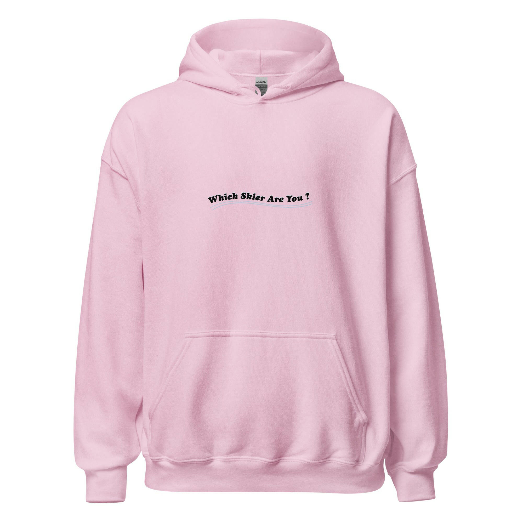 Unisex Hoodie Which skier are you? "The Thing" Yeti Skier on light colors (front & back)