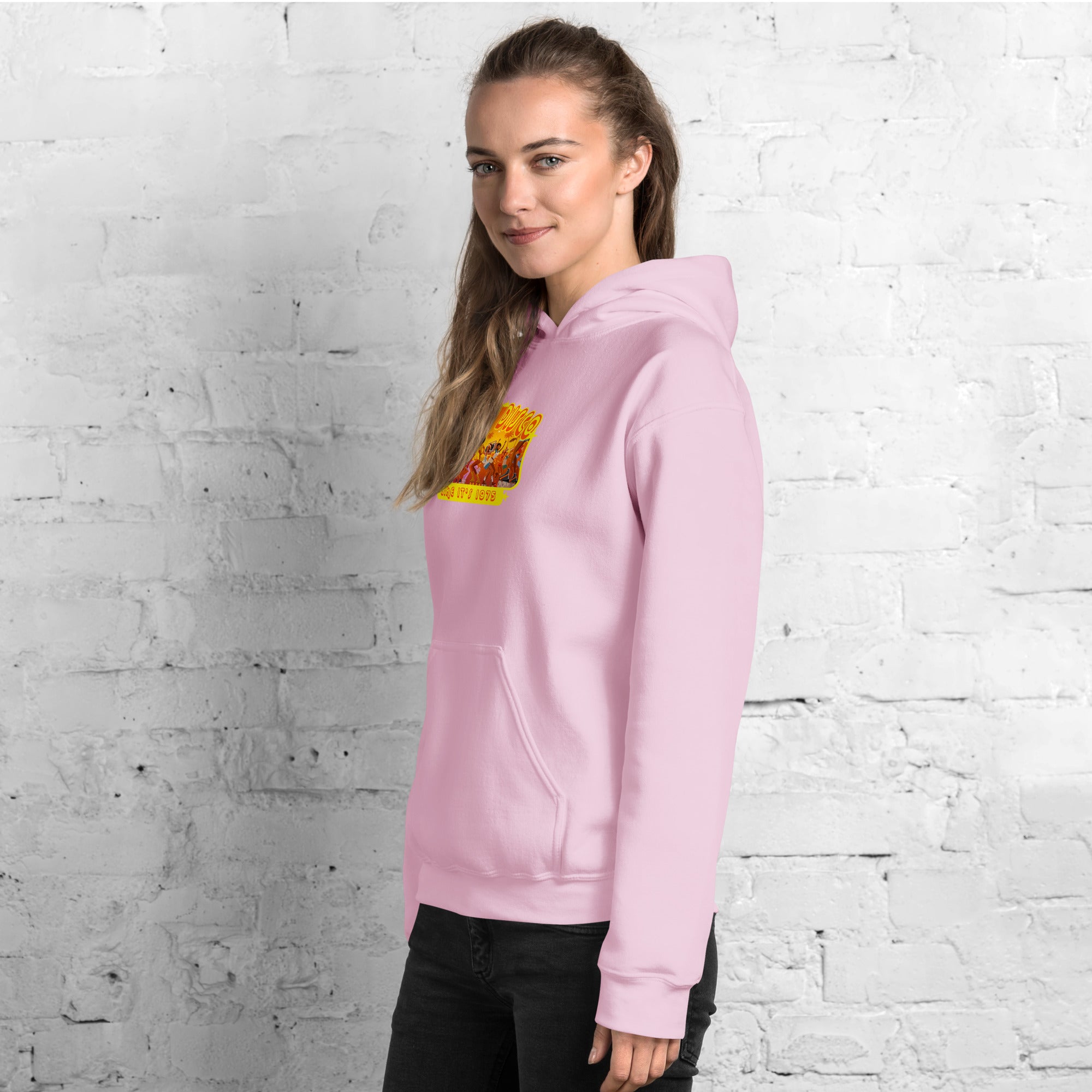 Sweat à capuche d'hiver unisexe Roller Disco 1975 sur couleurs claires