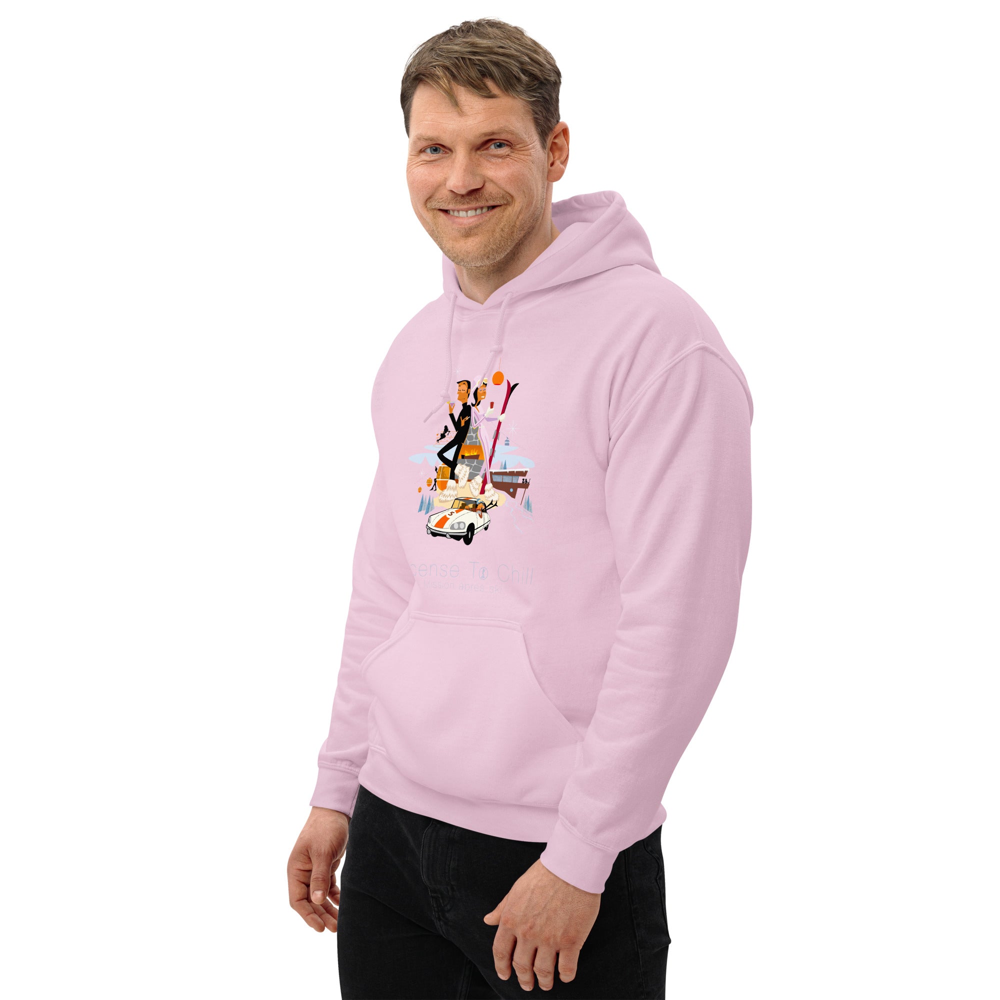 Sweat à capuche d'hiver unisexe License To Chill Mission Après-Ski sur couleurs claires