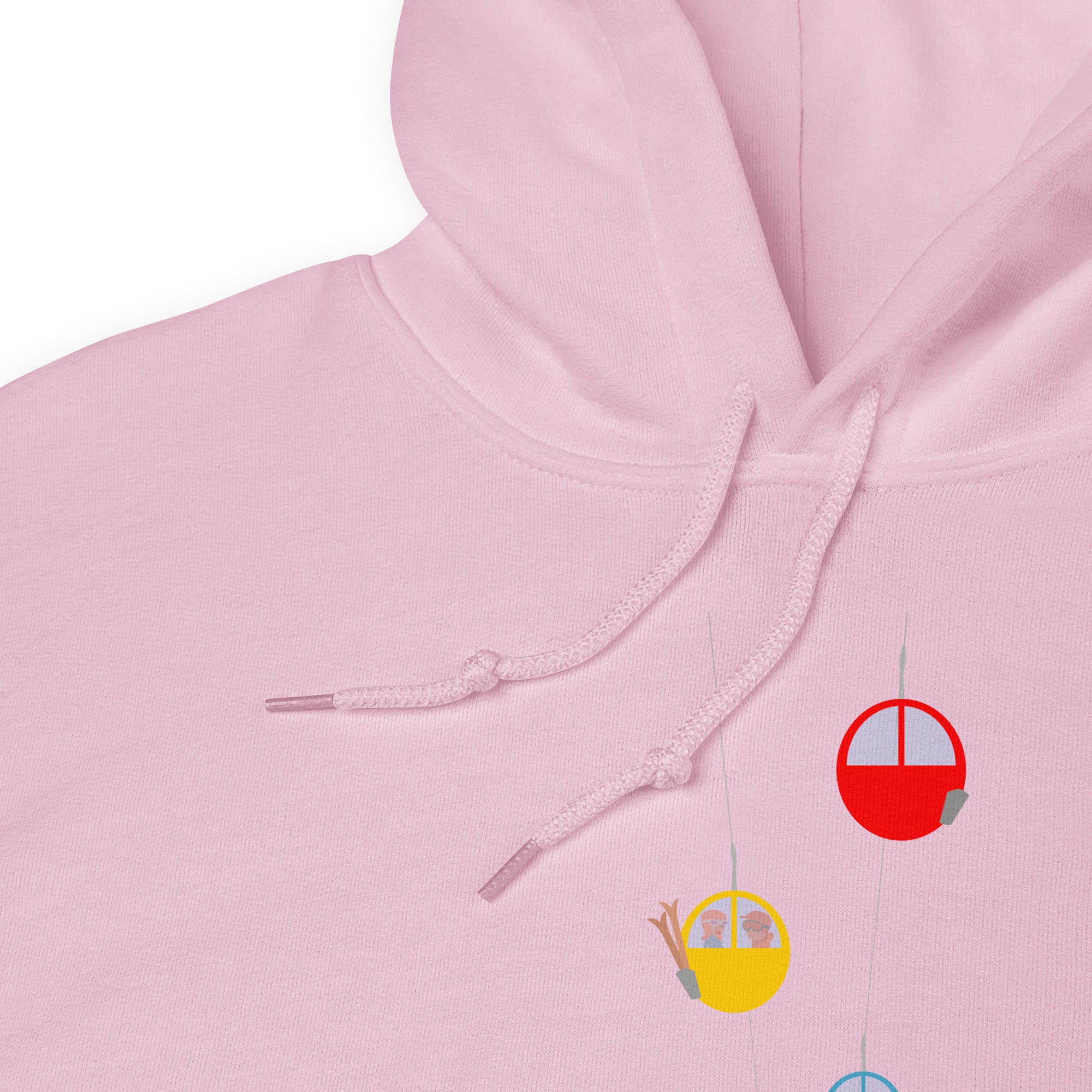 Sweat à capuche d'hiver unisexe Gondolas in the mist (face & dos)