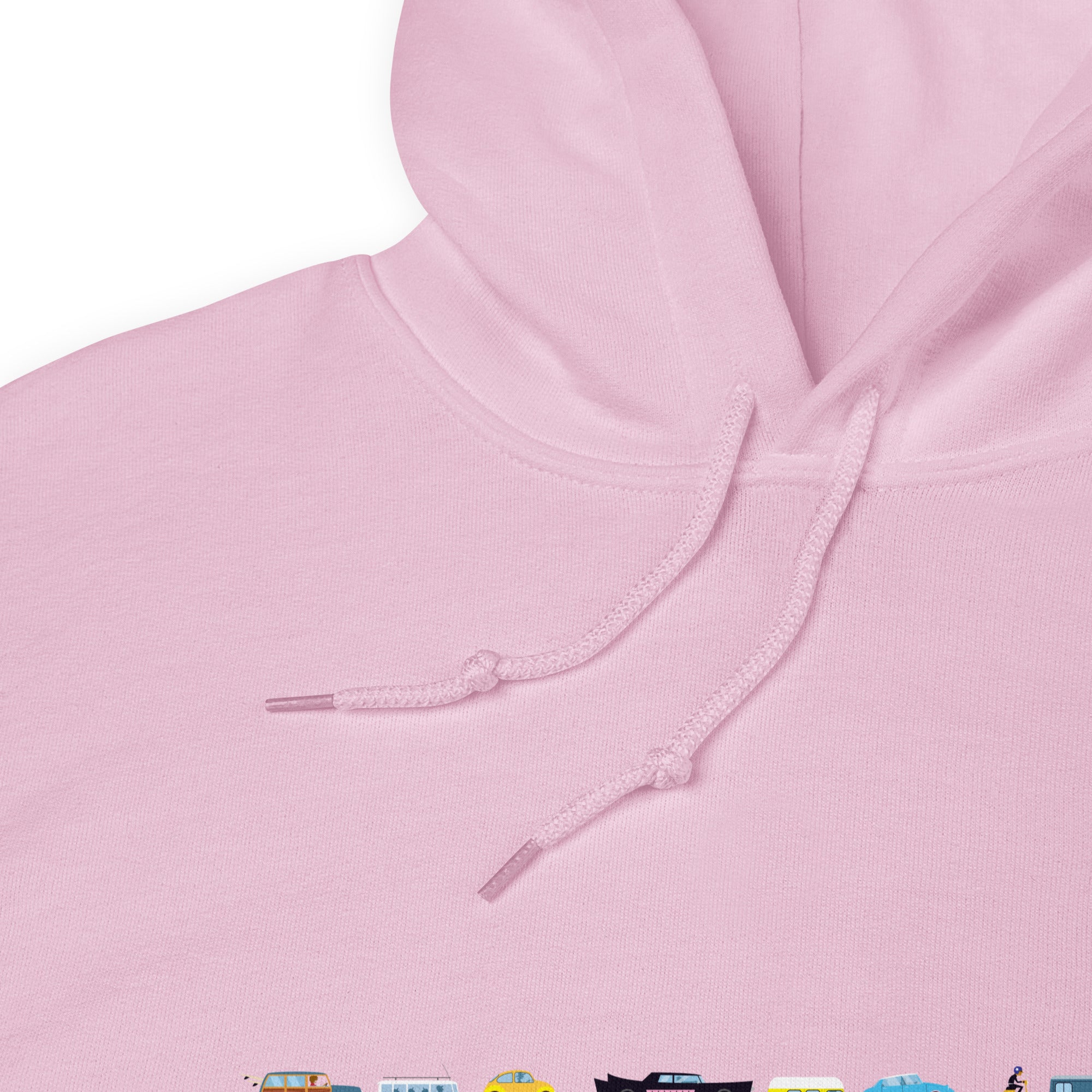 Sweat à capuche d'hiver unisexe Vintage Cars Traffic Jam sur couleurs claires