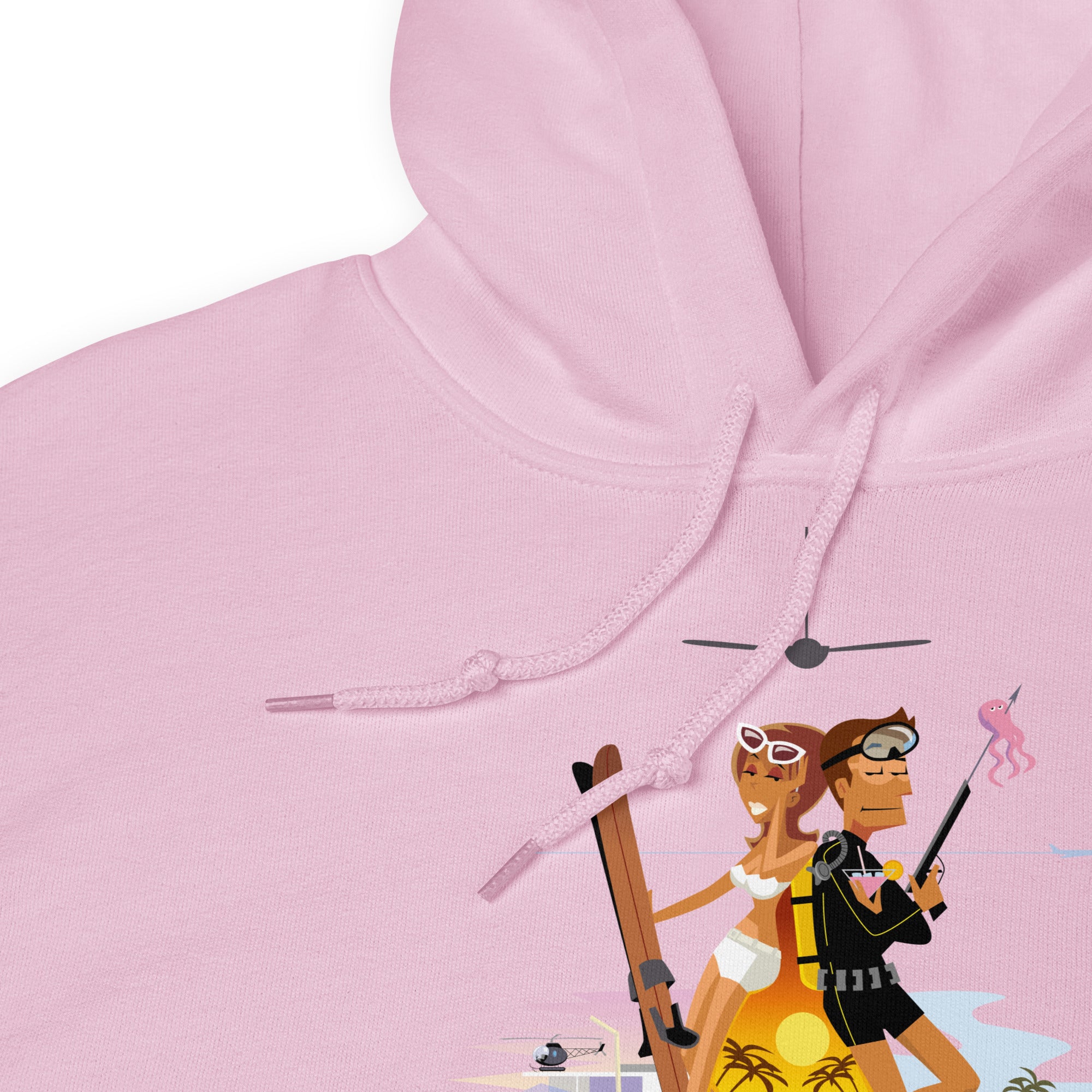 Sweat à capuche d'hiver unisexe License to Chill Vamos a la Playa sur couleurs claires