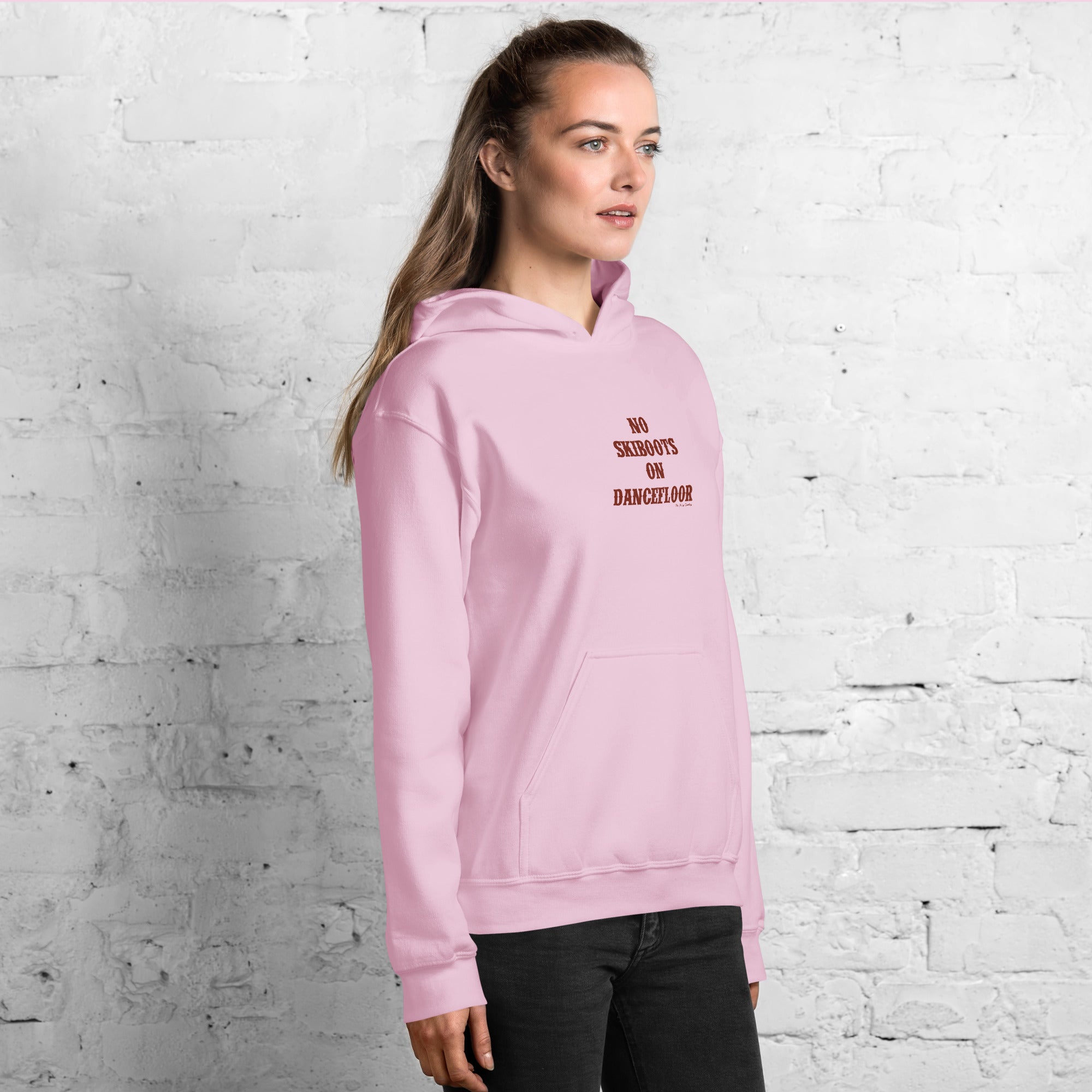 Unisex Hoodie No Skiboots on Dancefloor on light colors