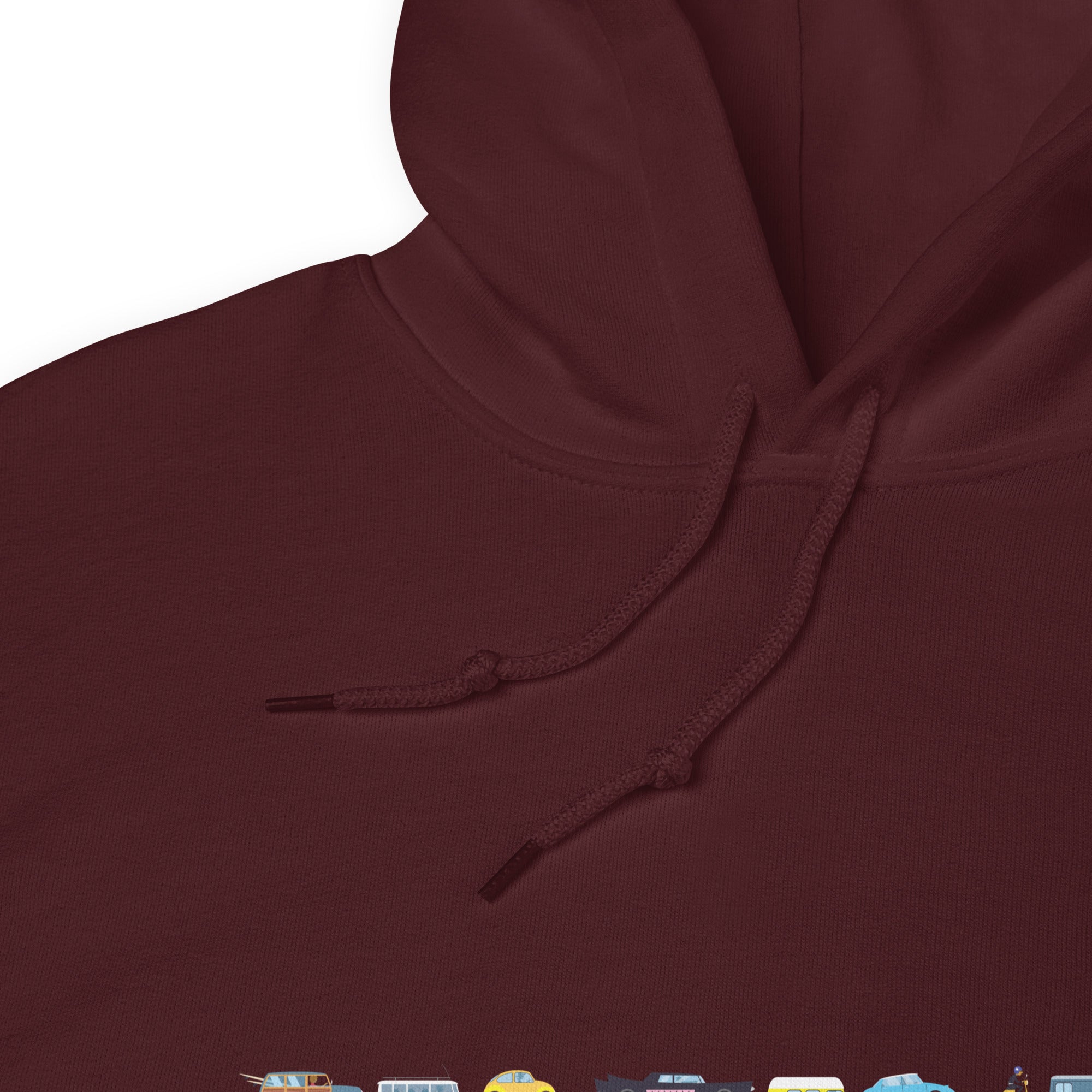 Sweat à capuche d'hiver unisexe Vintage Cars Traffic Jam sur couleurs foncées