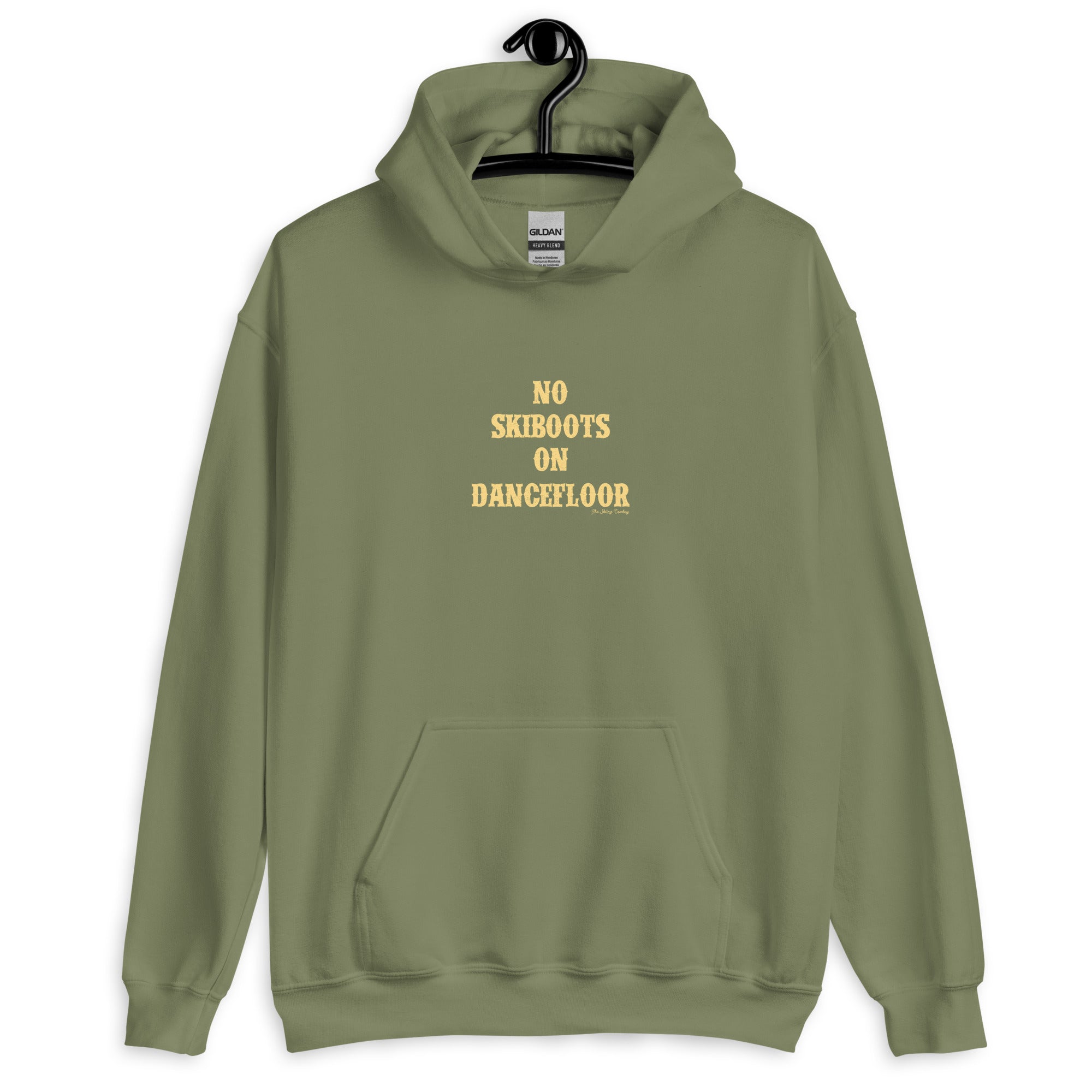 Unisex Hoodie No Skiboots on Dancefloor on dark colors