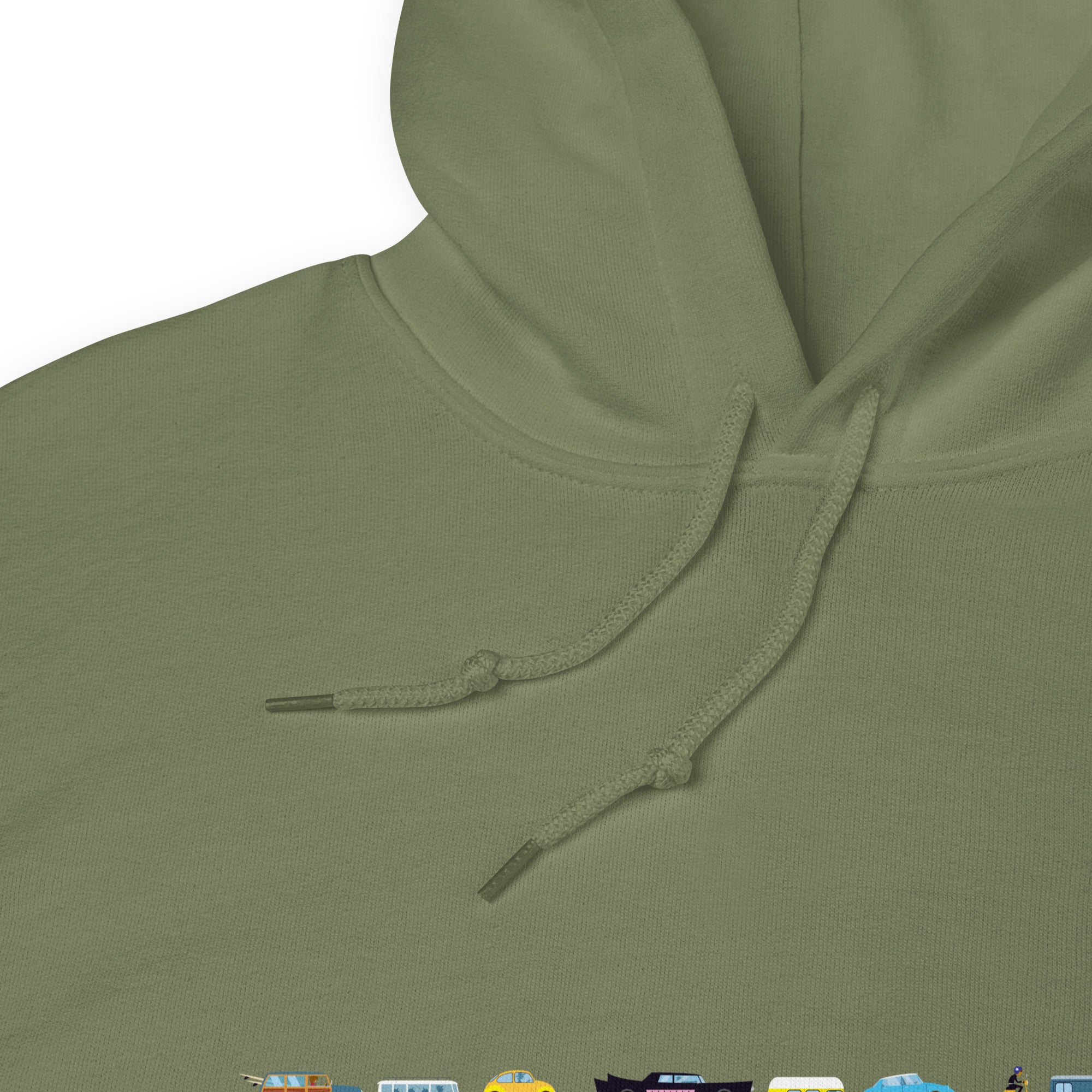 Sweat à capuche d'hiver unisexe Vintage Cars Traffic Jam sur couleurs foncées