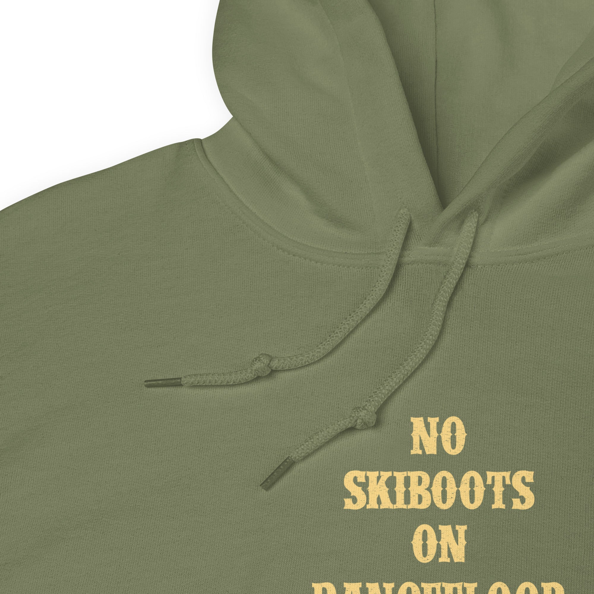 Unisex Hoodie No Skiboots on Dancefloor on dark colors
