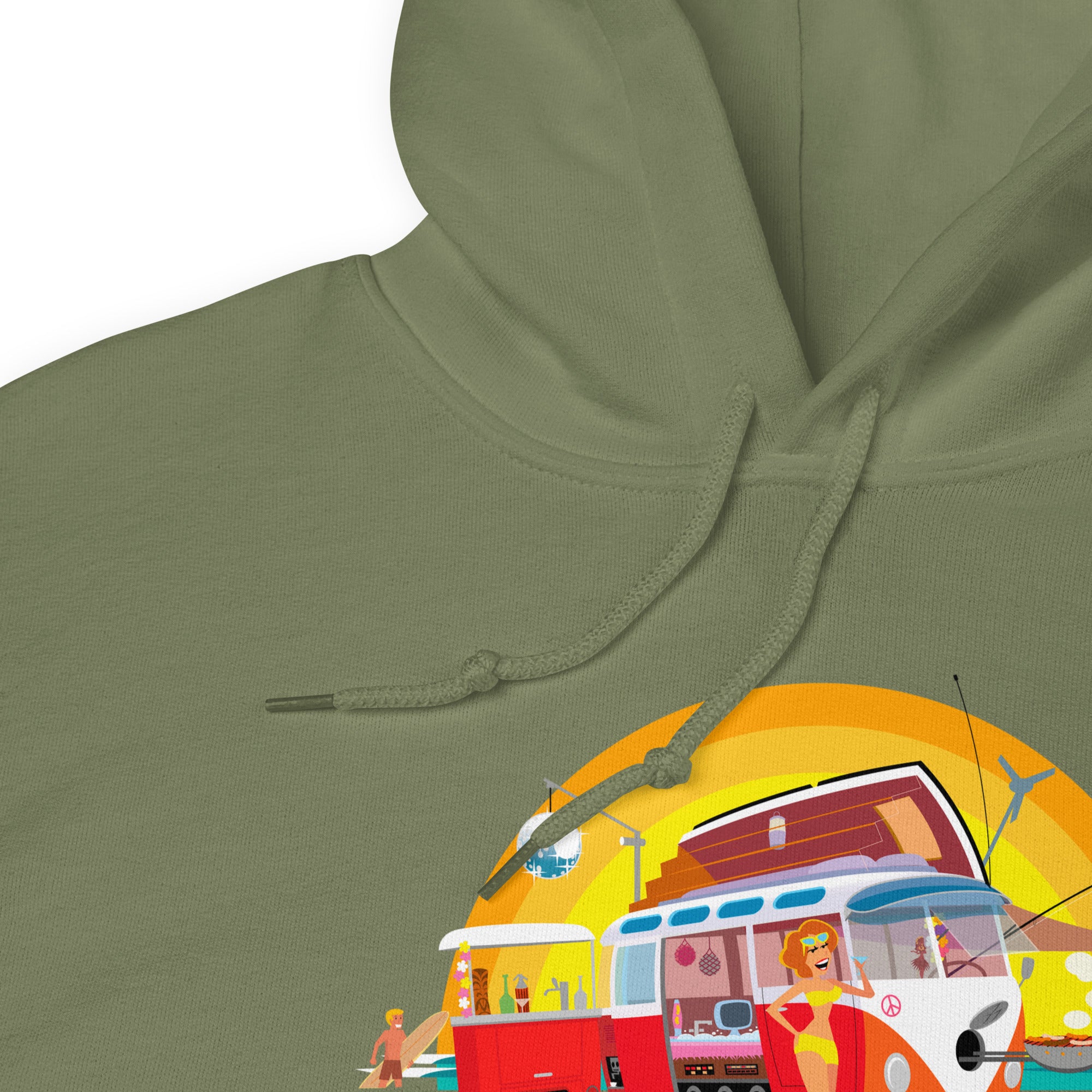 Unisex Hoodie Ultra Combi: Home is where you park it on bright colors