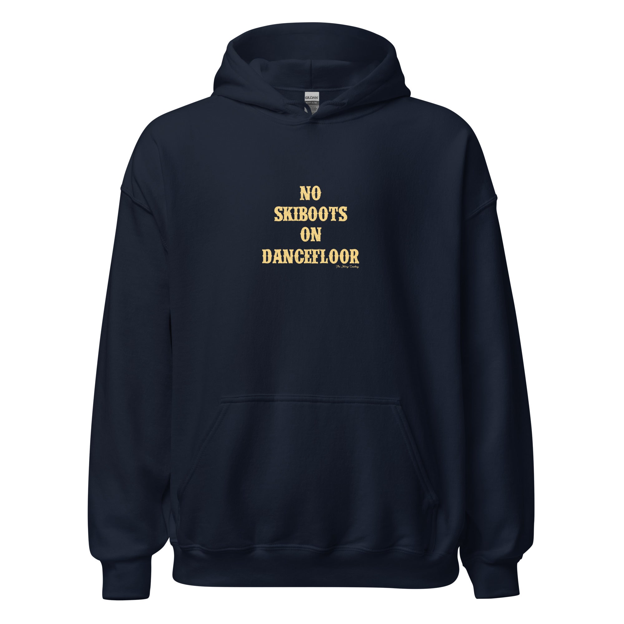 Unisex Hoodie No Skiboots on Dancefloor on dark colors