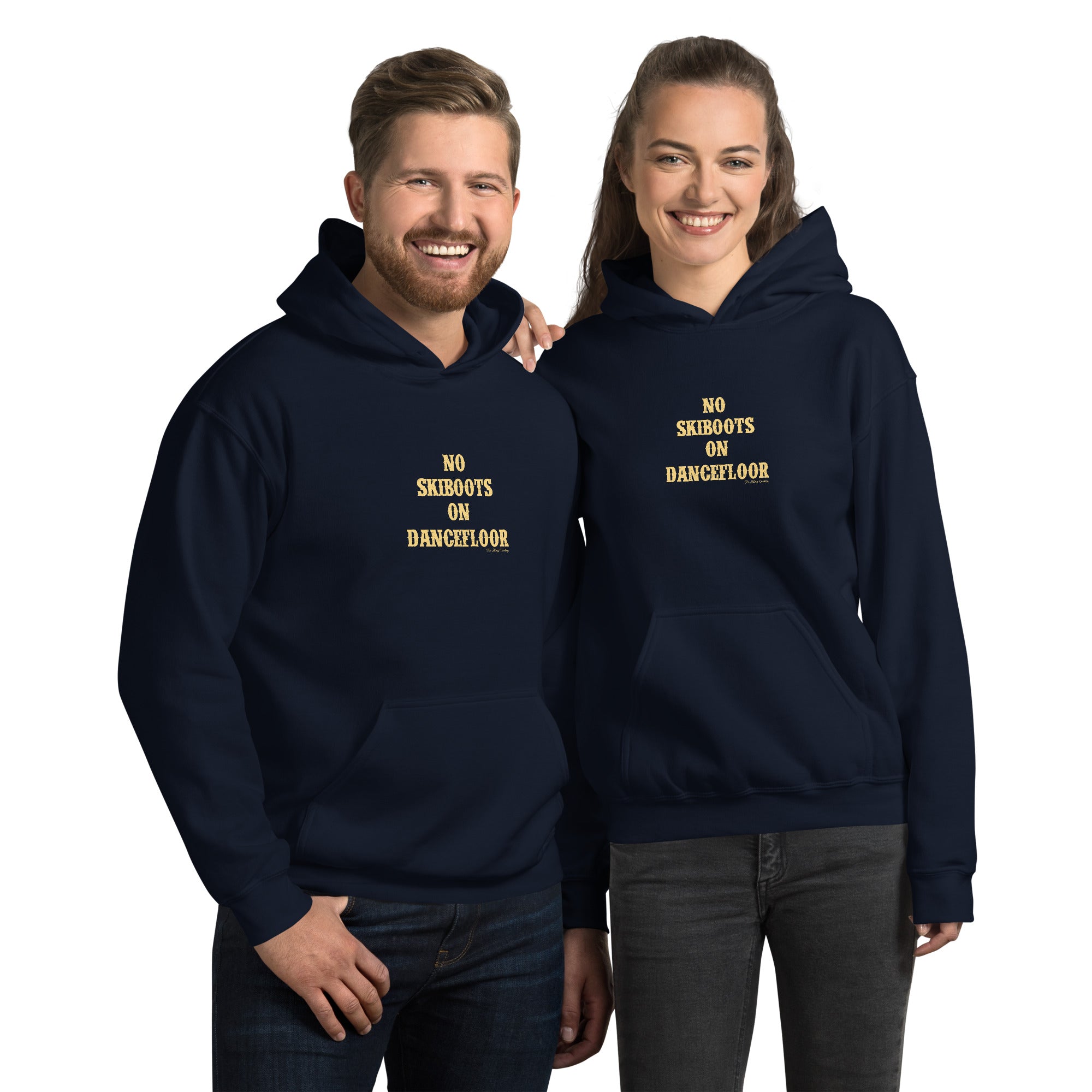Unisex Hoodie No Skiboots on Dancefloor on dark colors