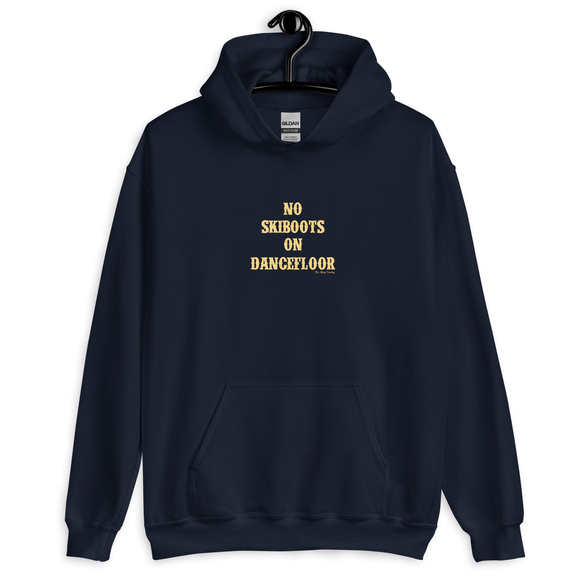 Unisex Hoodie No Skiboots on Dancefloor on dark colors