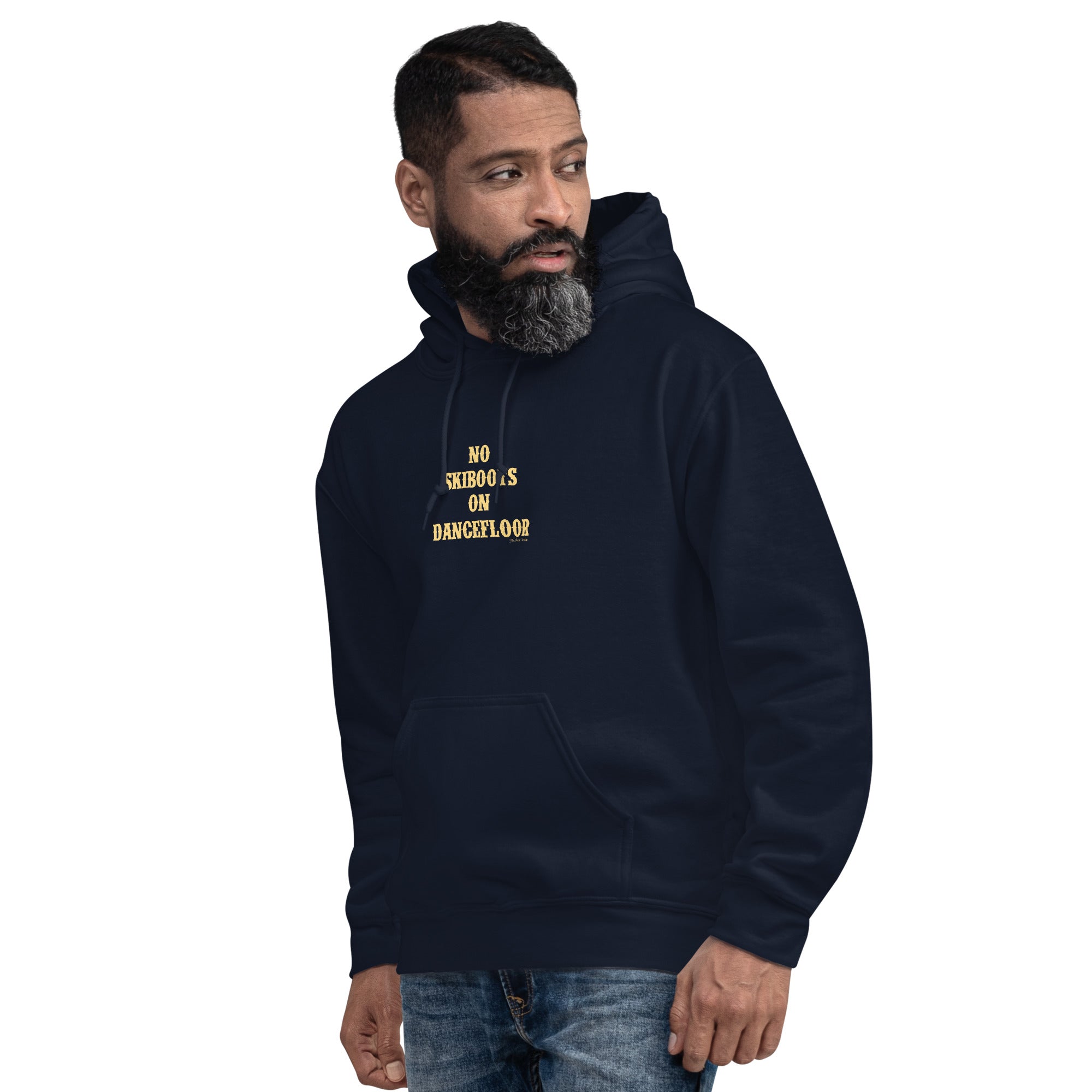Unisex Hoodie No Skiboots on Dancefloor on dark colors