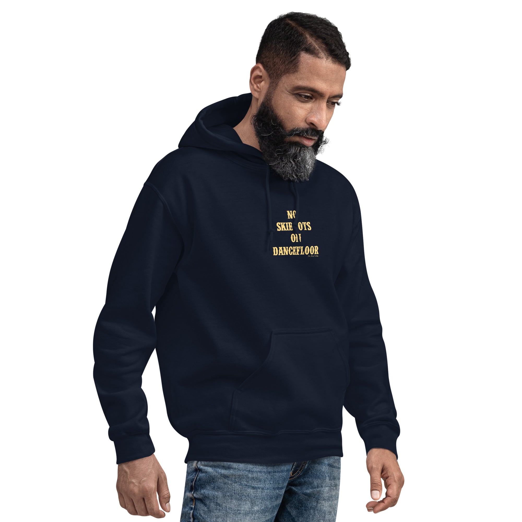 Unisex Hoodie No Skiboots on Dancefloor on dark colors