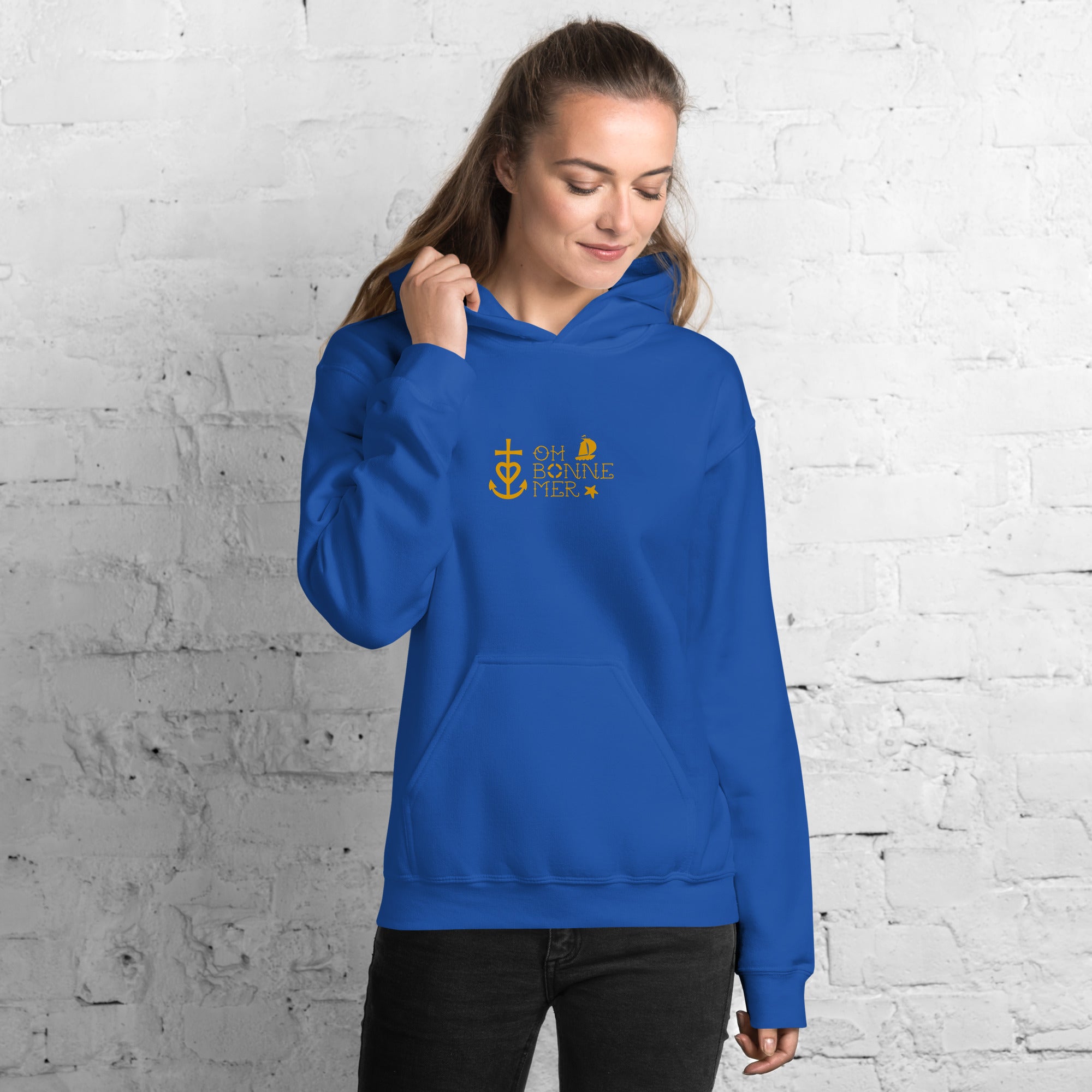 Sweat à capuche d'hiver unisexe Oh Bonne Mer 2 sur couleurs claires