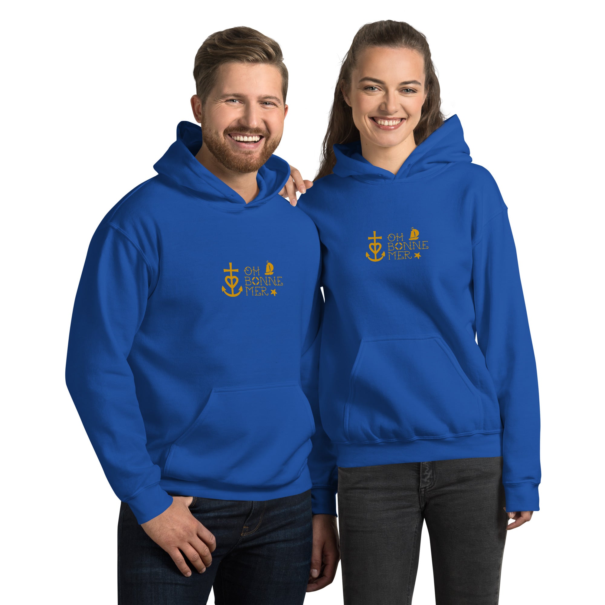 Sweat à capuche d'hiver unisexe Oh Bonne Mer 2 sur couleurs claires