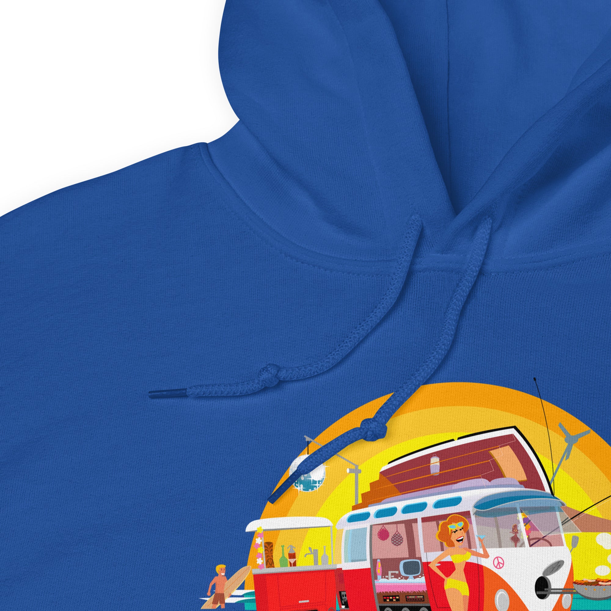 Unisex Hoodie Ultra Combi: Home is where you park it on bright colors