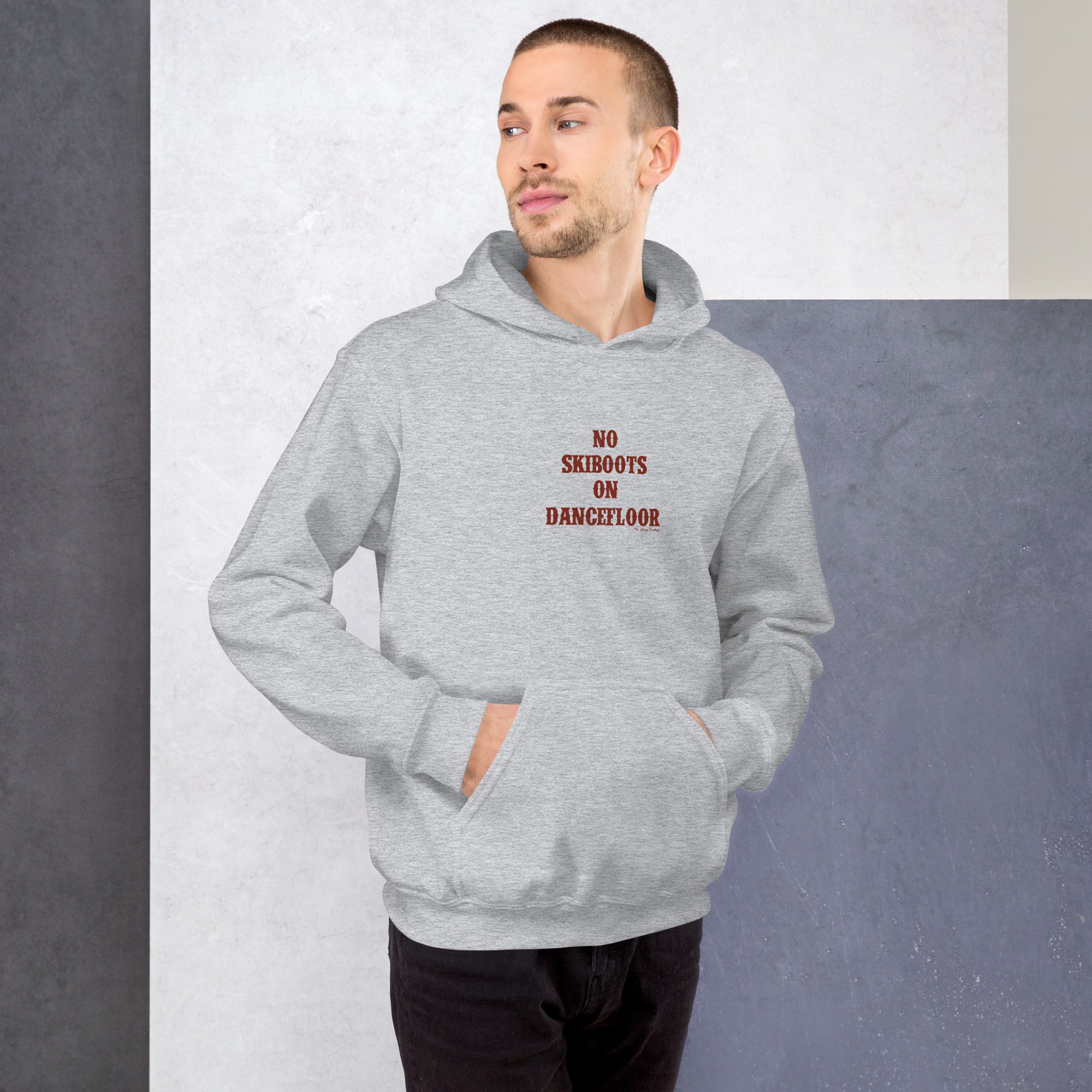 Unisex Hoodie No Skiboots on Dancefloor on light colors