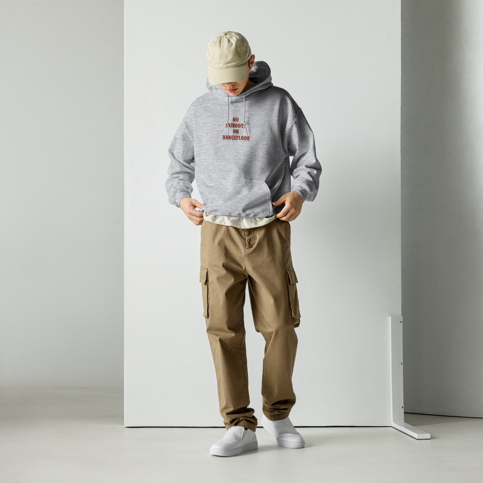 Unisex Hoodie No Skiboots on Dancefloor on light colors