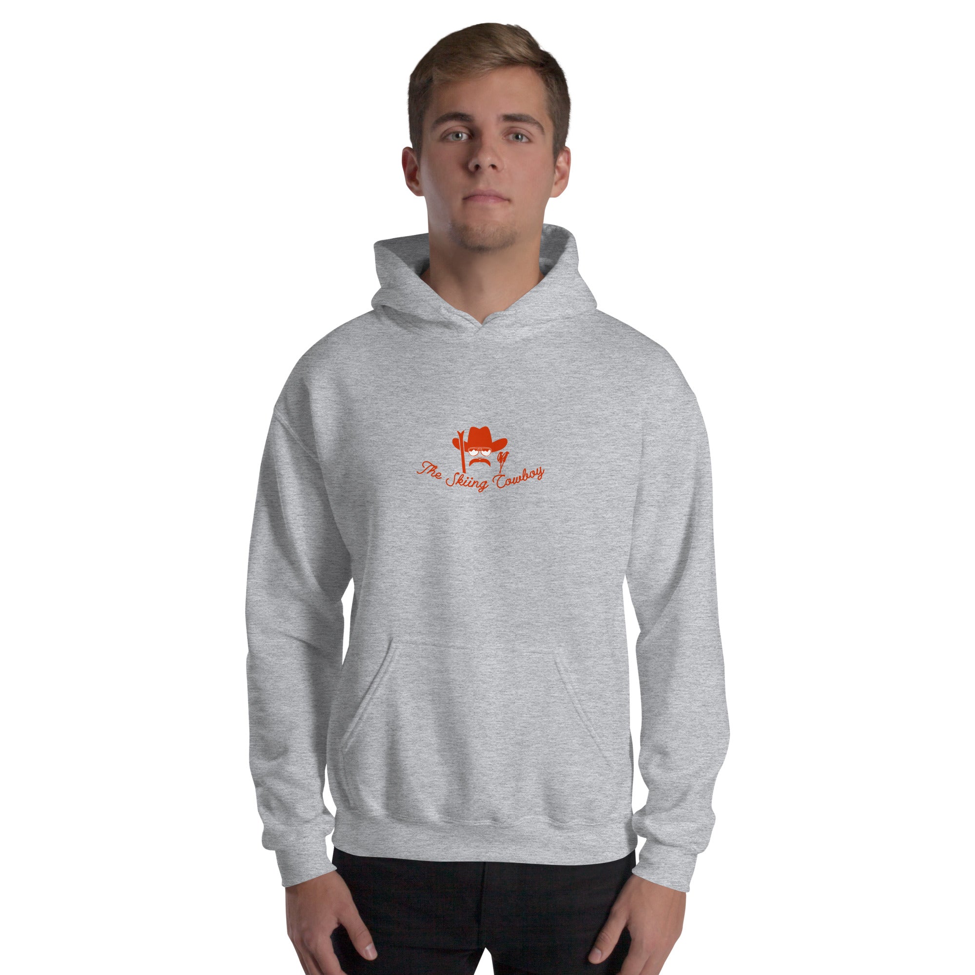 Unisex Hoodie Skiing Duel on light colors (front & back)