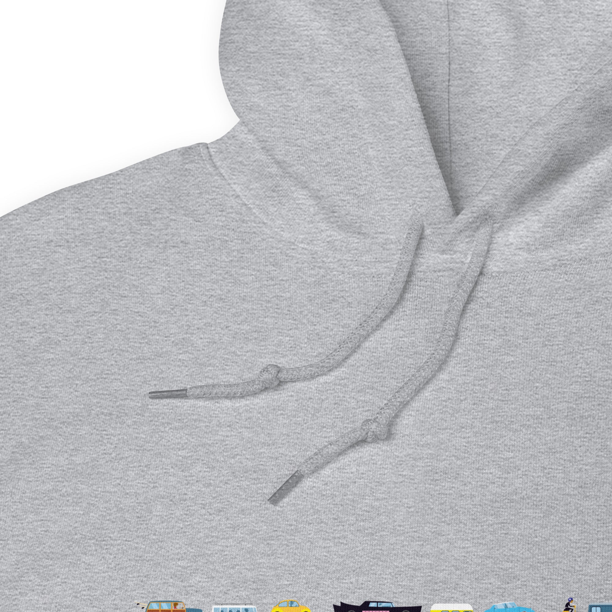 Sweat à capuche d'hiver unisexe Vintage Cars Traffic Jam sur couleurs claires