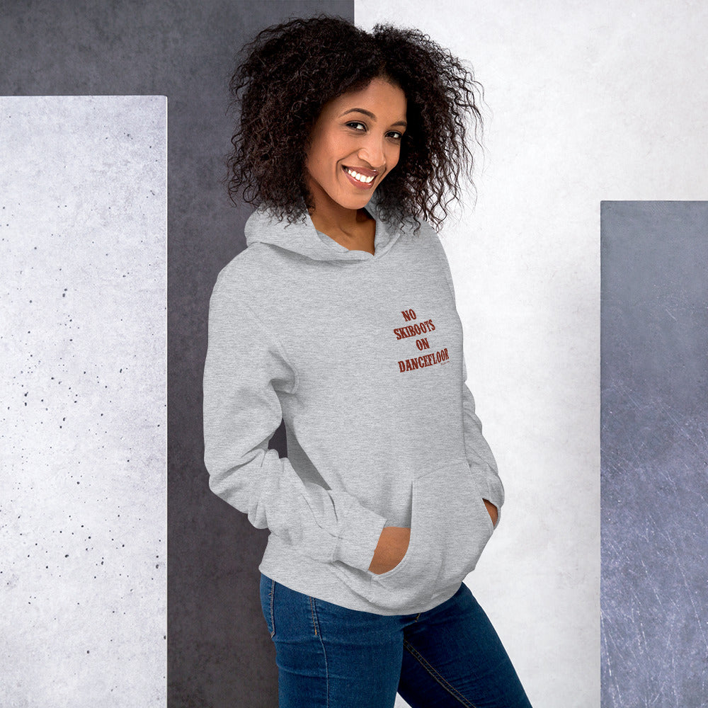 Unisex Hoodie No Skiboots on Dancefloor on light colors