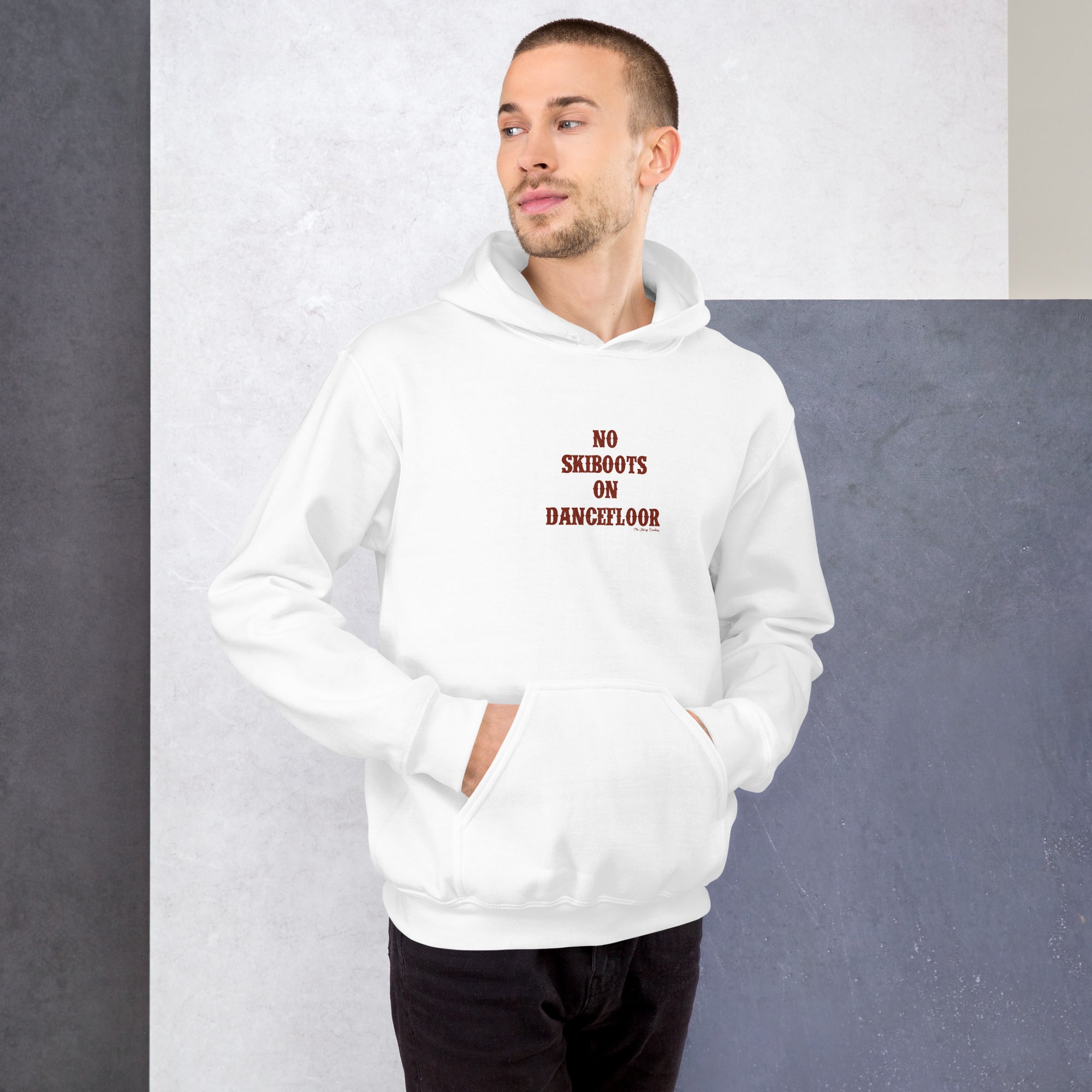 Unisex Hoodie No Skiboots on Dancefloor on light colors